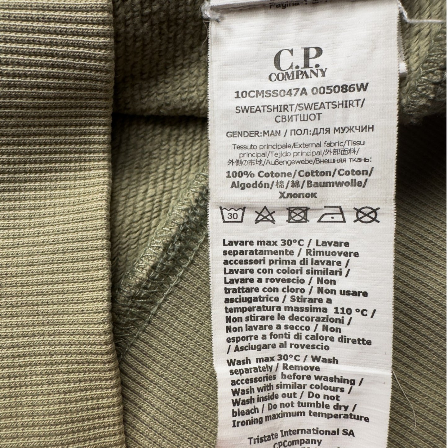 C.P. Company Diagonal Fleece Lens Hoodie - Pistachio