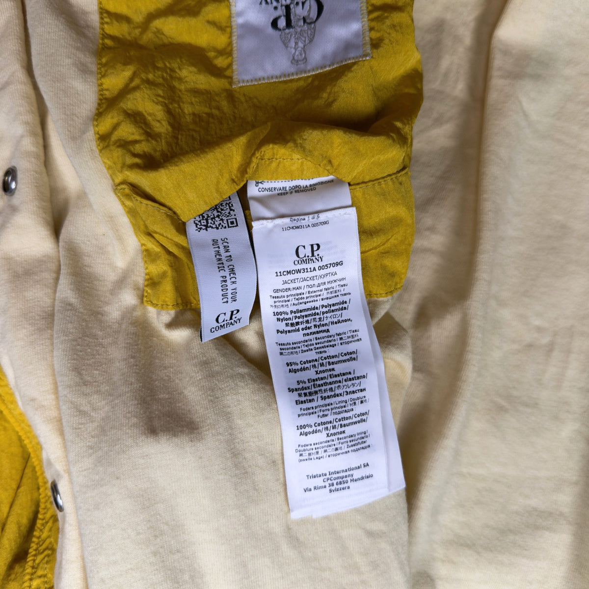 A/W 21 C.P. Company x Sebago Cinquanta M.t.T.N. Hooded Jacket - Yellow