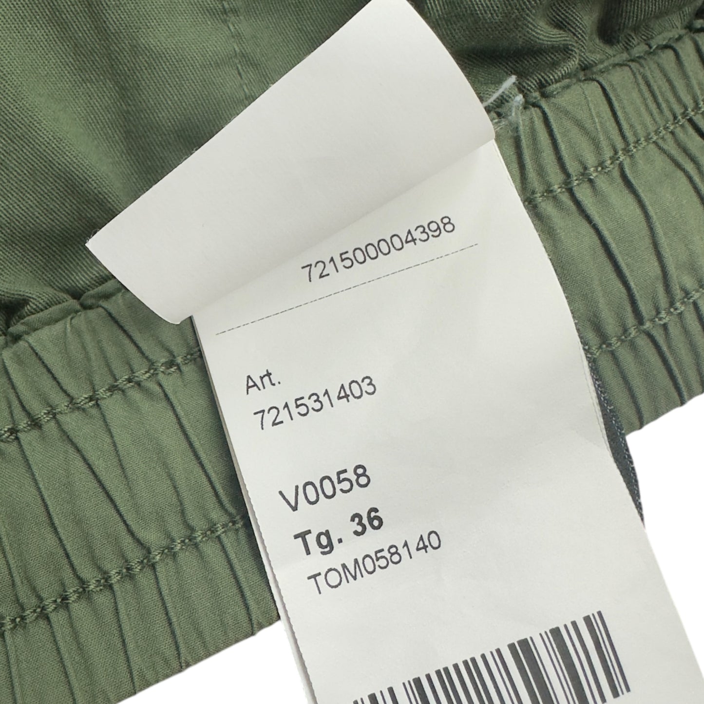 S/S 20 Stone Island Stretch Cotton Cuffed Cargo Trousers - Khaki