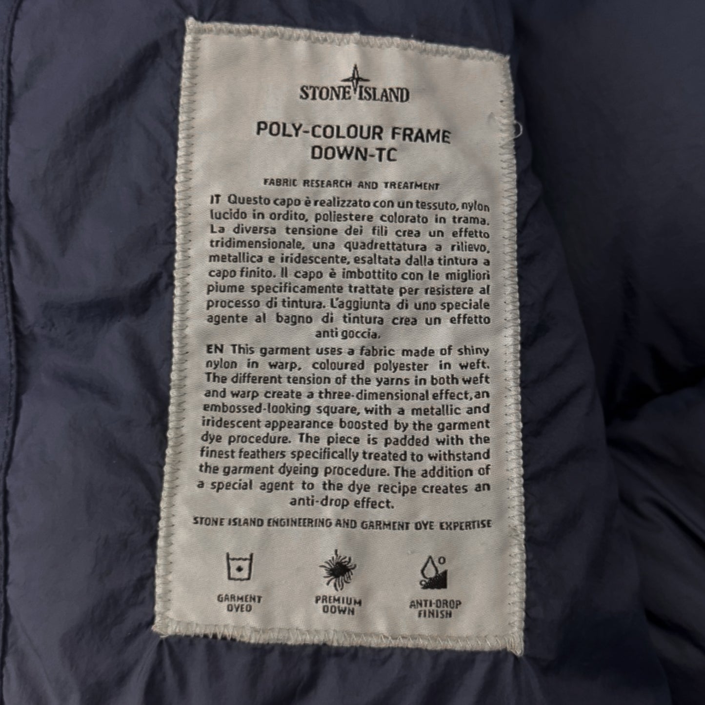 A/W 20 Stone Island Poly-Colour Frame Down-TC Puffer Jacket