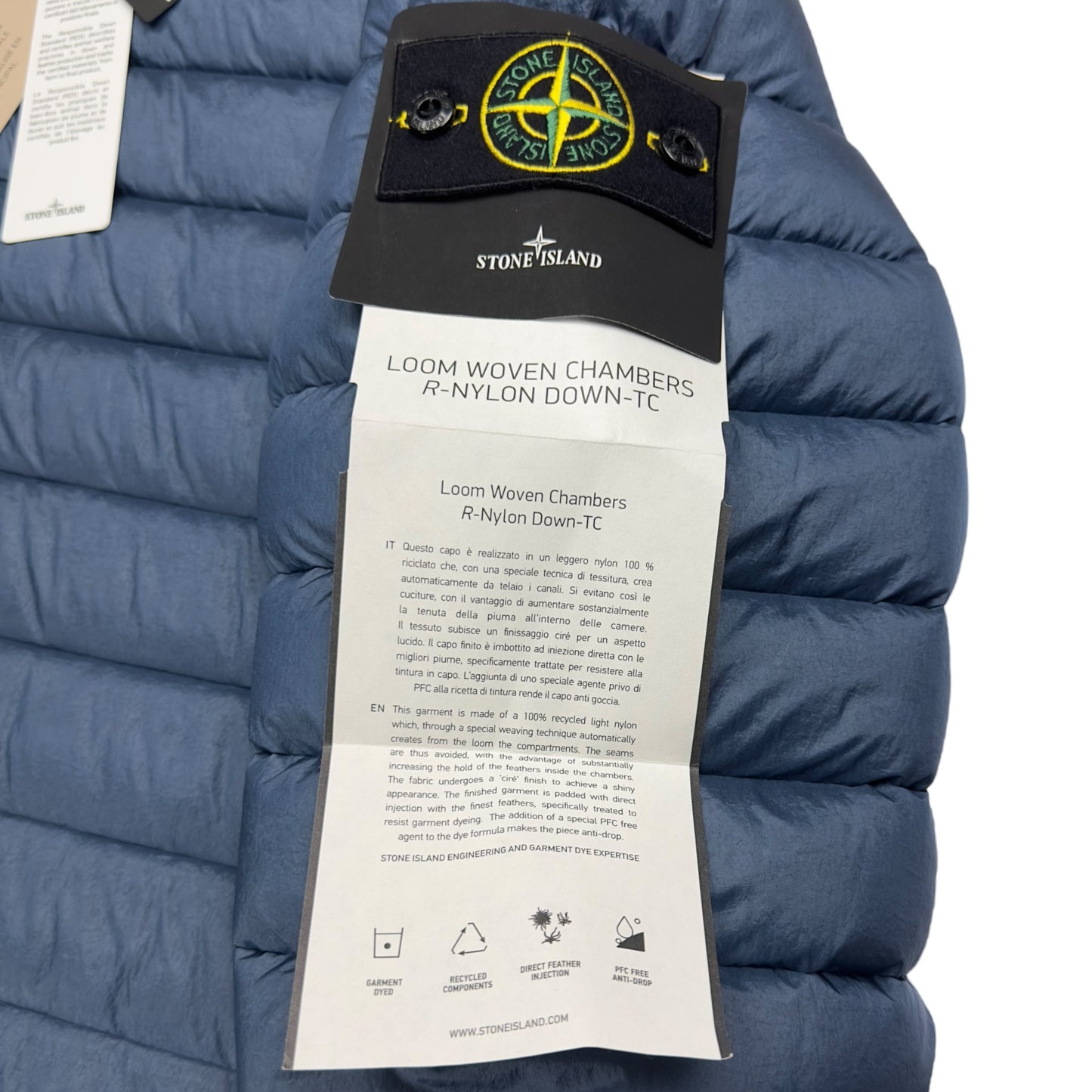 S/S 24 Stone Island Loom Woven Down Chambers R-Nylon Down TC