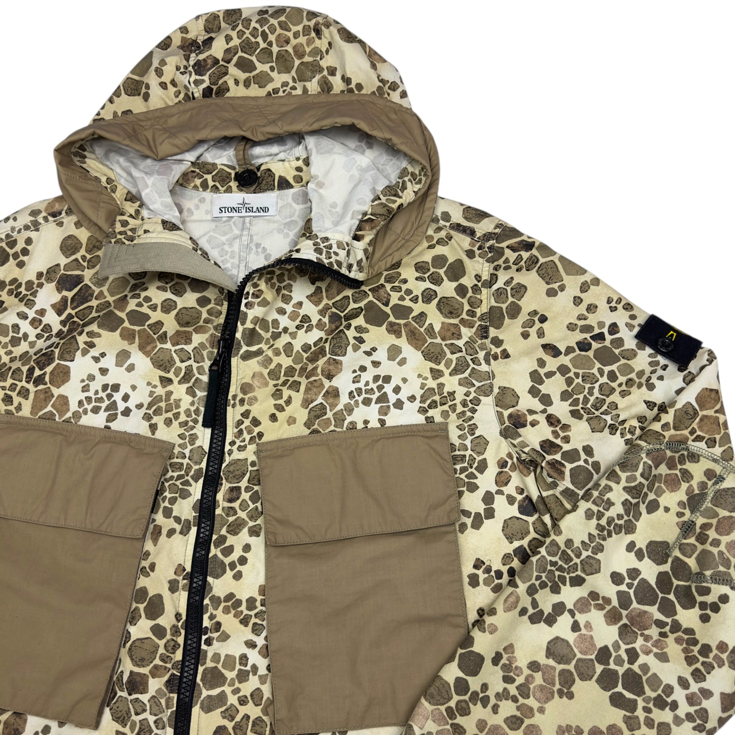 S/S 18 Stone Island Alligator Camo Light Cotton / Nylon Rep Parka