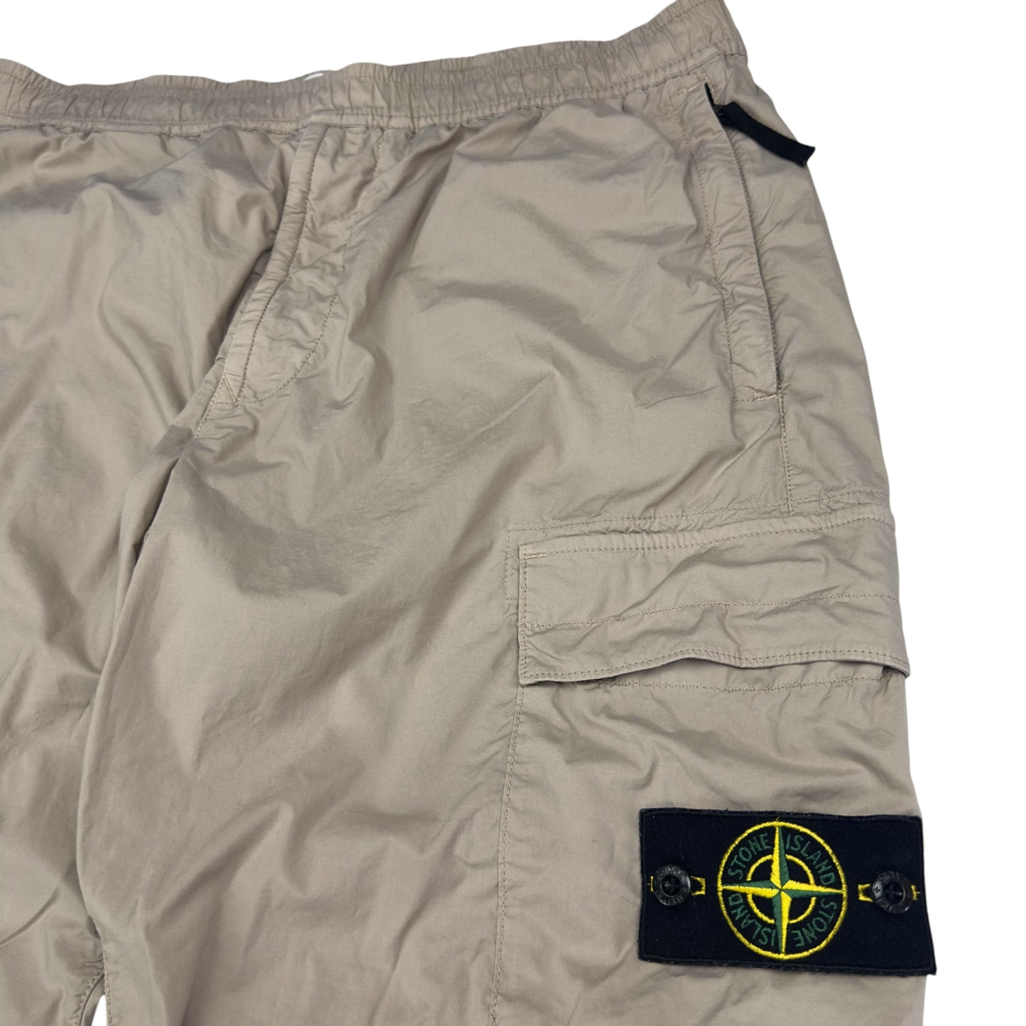 Stone Island Stretch Cotton Cuffed Cargo Trousers - Sand
