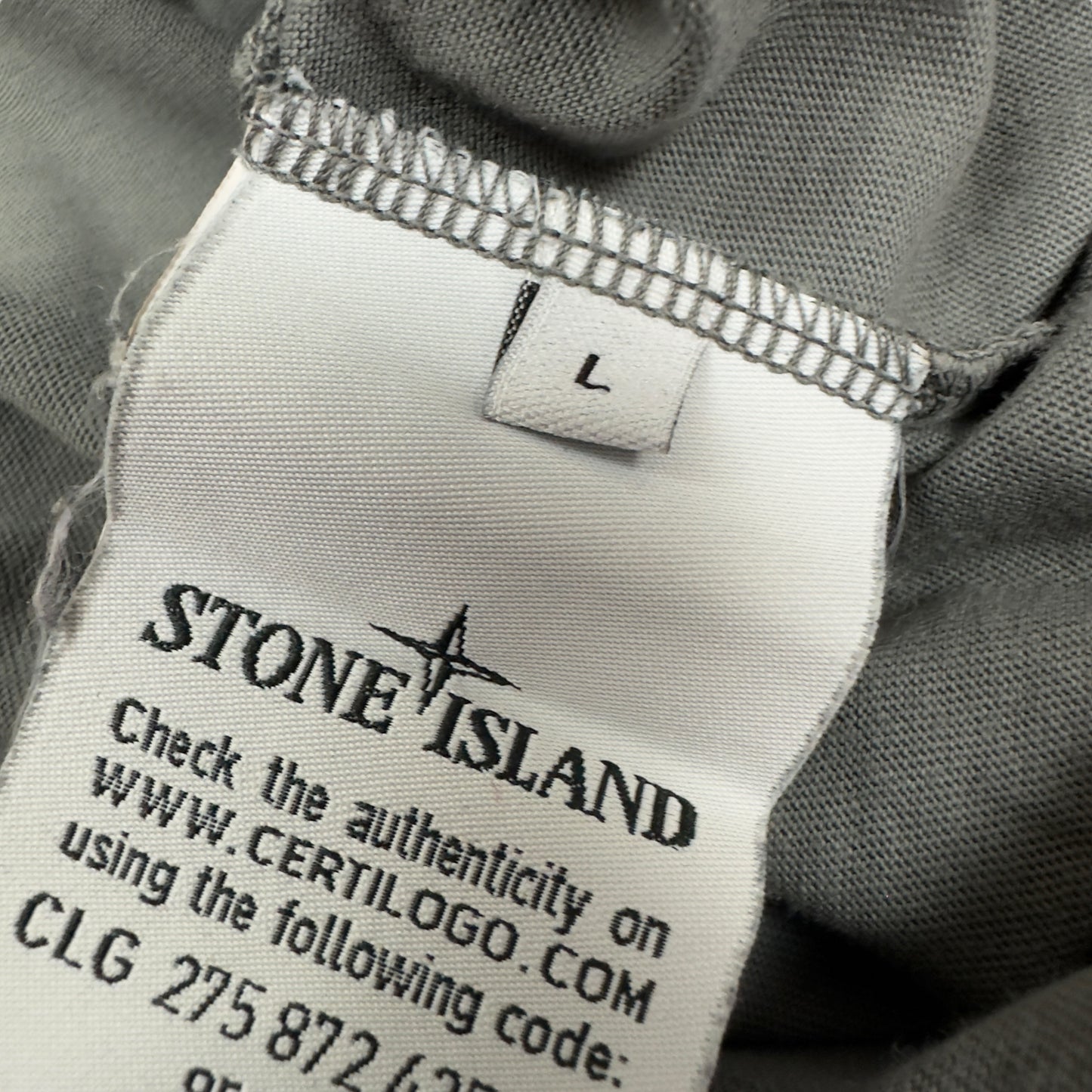 A/W 17 Stone Island Long Sleeve Patch T-Shirt - Grey