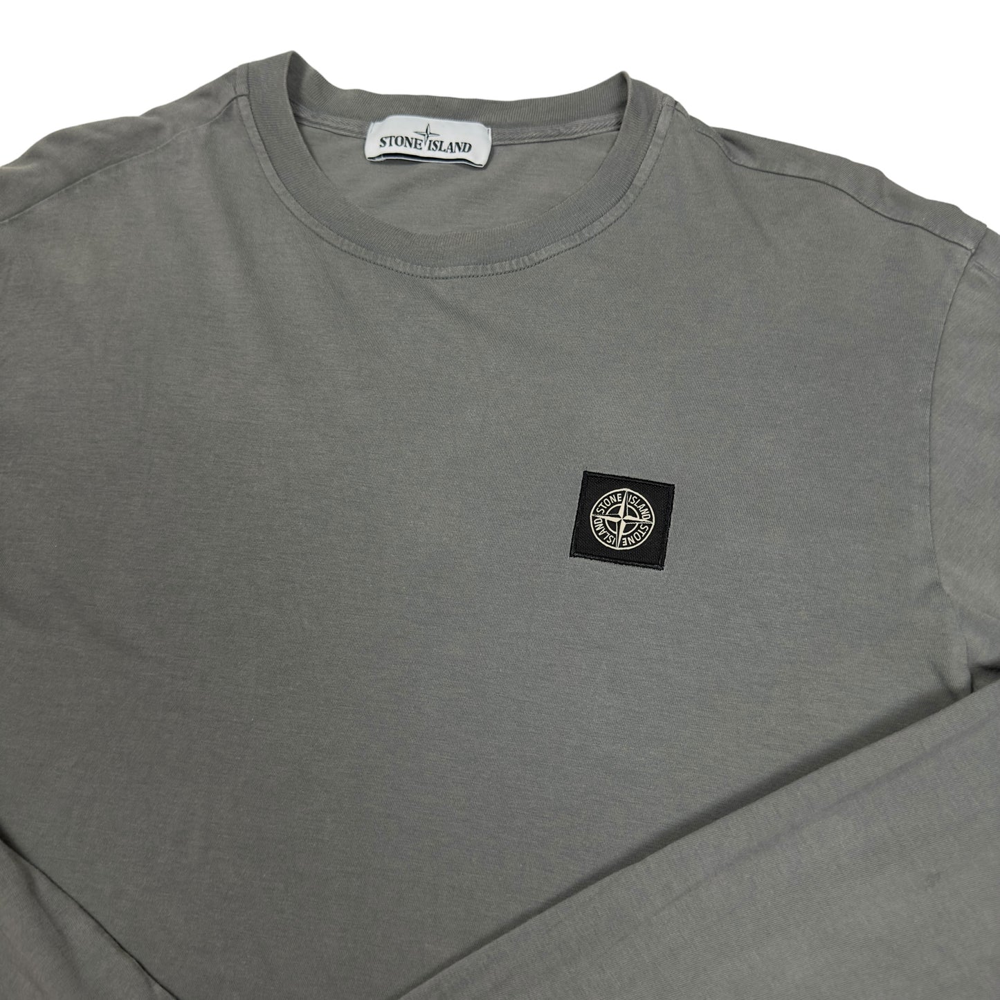 A/W 17 Stone Island Long Sleeve Patch T-Shirt - Grey