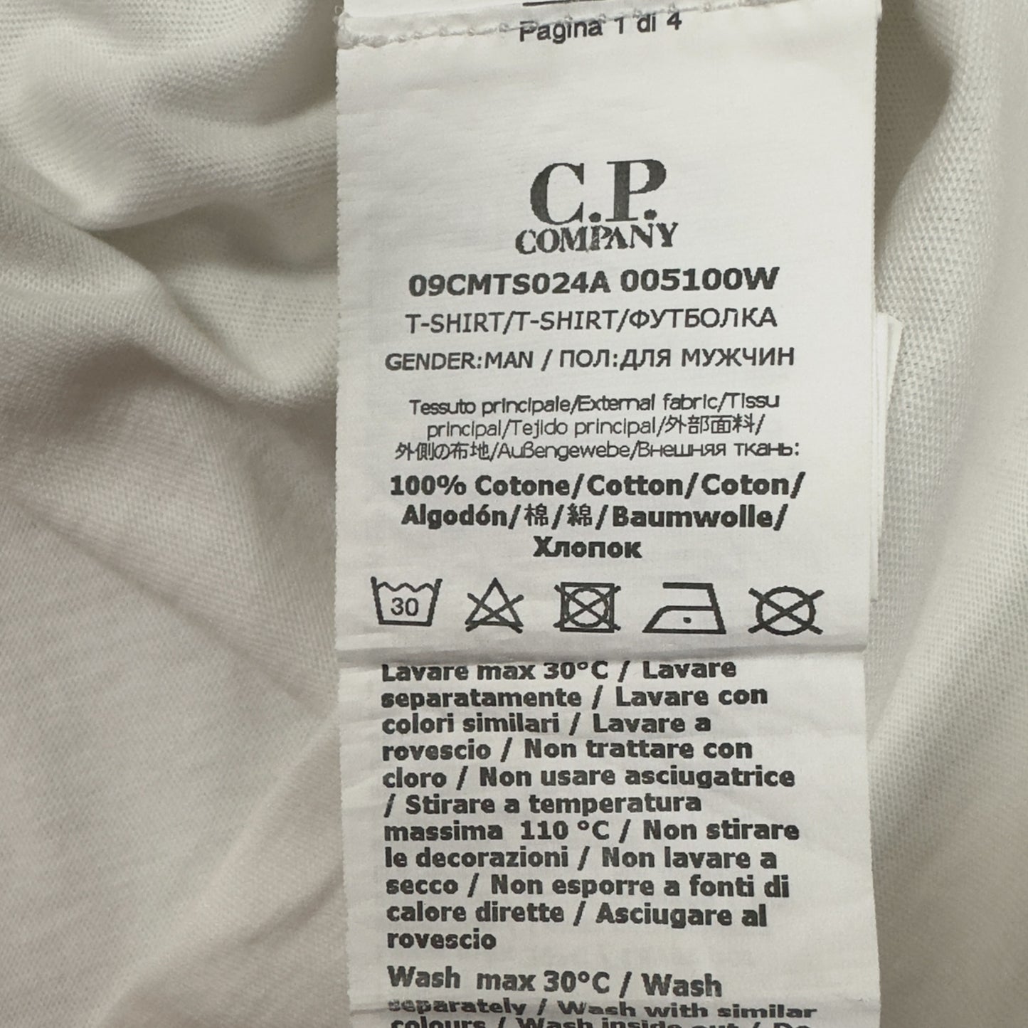 C.P. Company Goggle Print T-Shirt - White