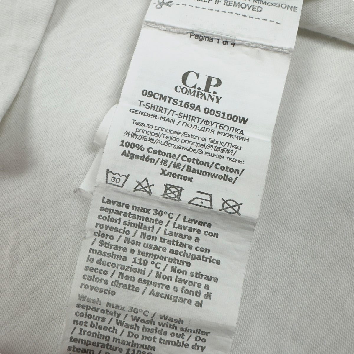 C.P. Company Large Spell Out T-Shirt - White