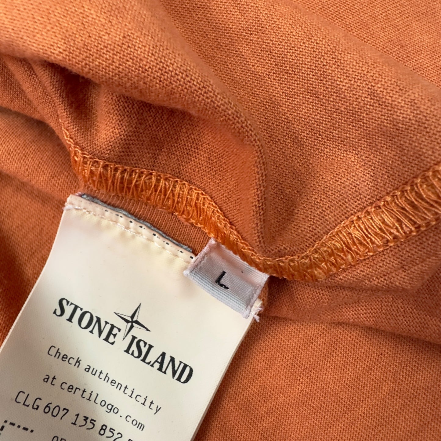 Stone Island Patch Polo Shirt - Orange