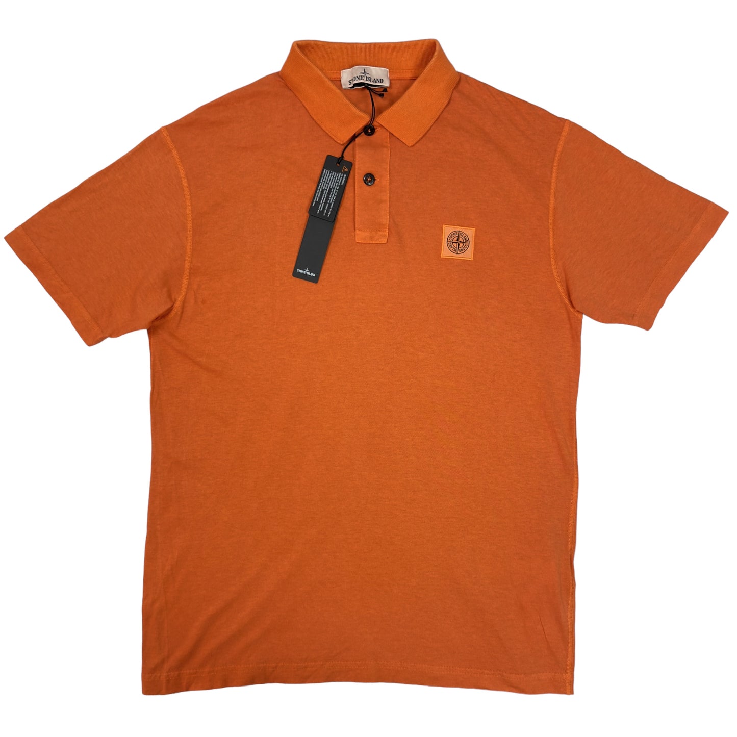 Stone Island Patch Polo Shirt - Orange
