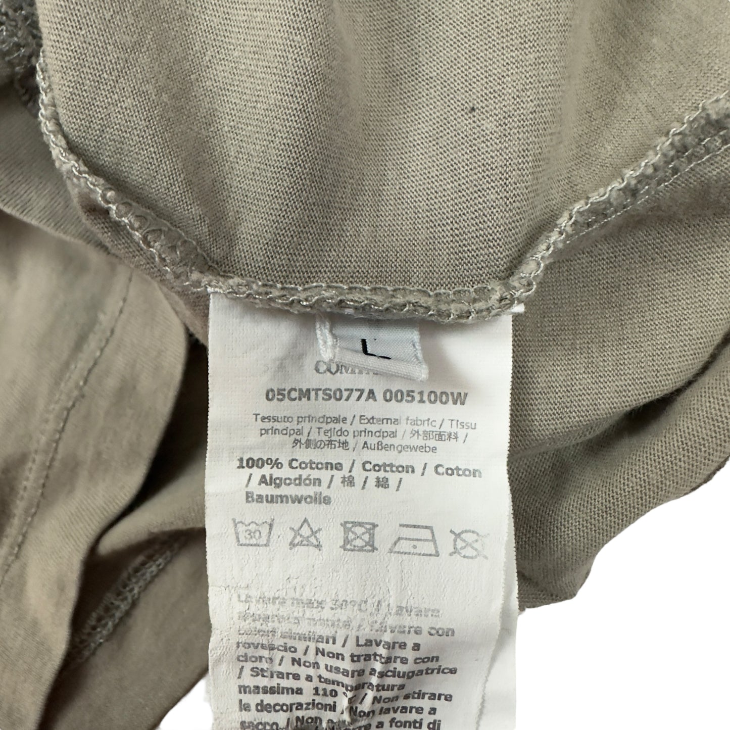 C.P. Company Big Stitch Logo T-Shirt - Light Beige