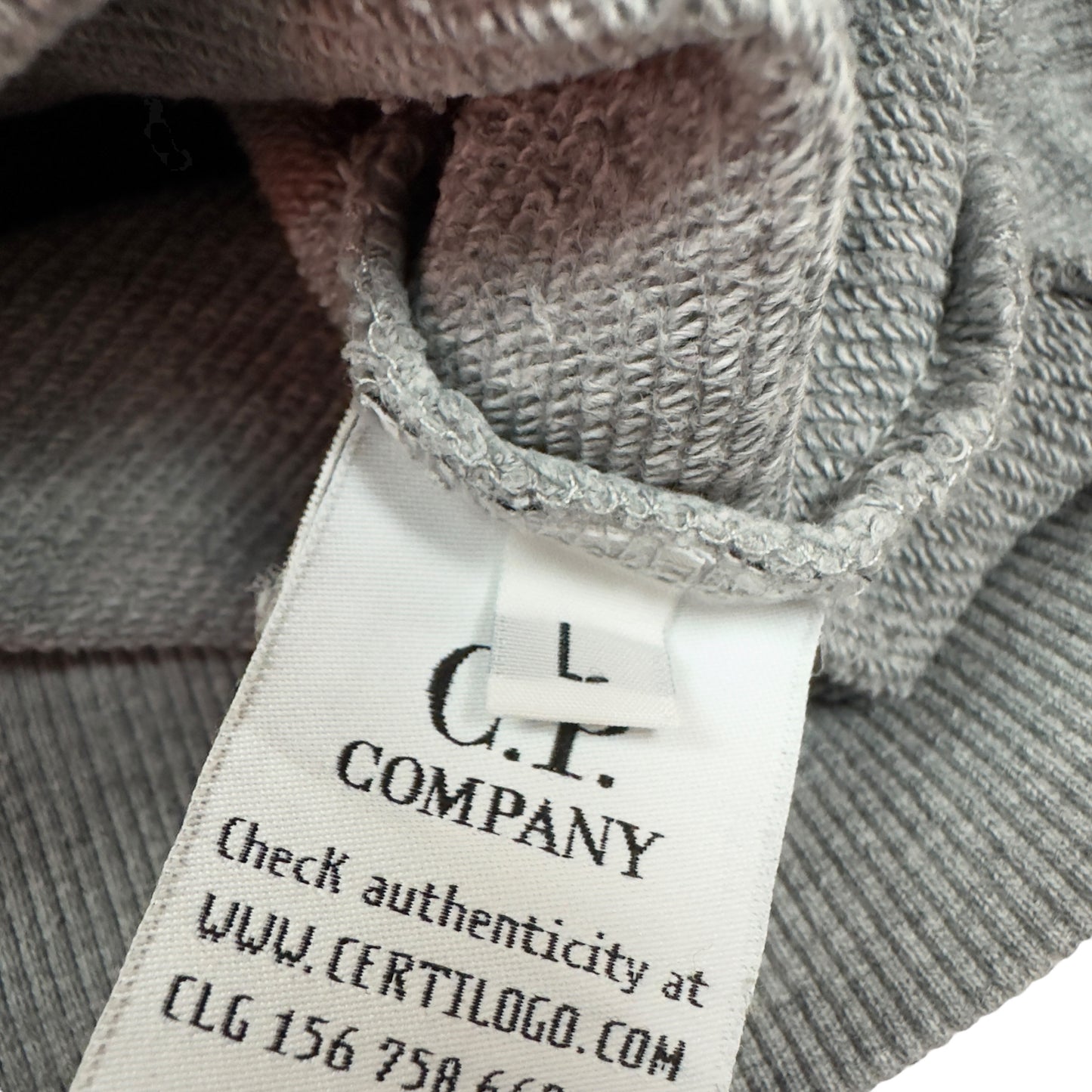 C.P. Company Diagonal Fleece Lens Hoodie - Grey