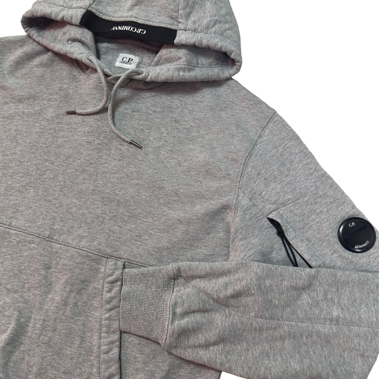 C.P. Company Diagonal Fleece Lens Hoodie - Grey