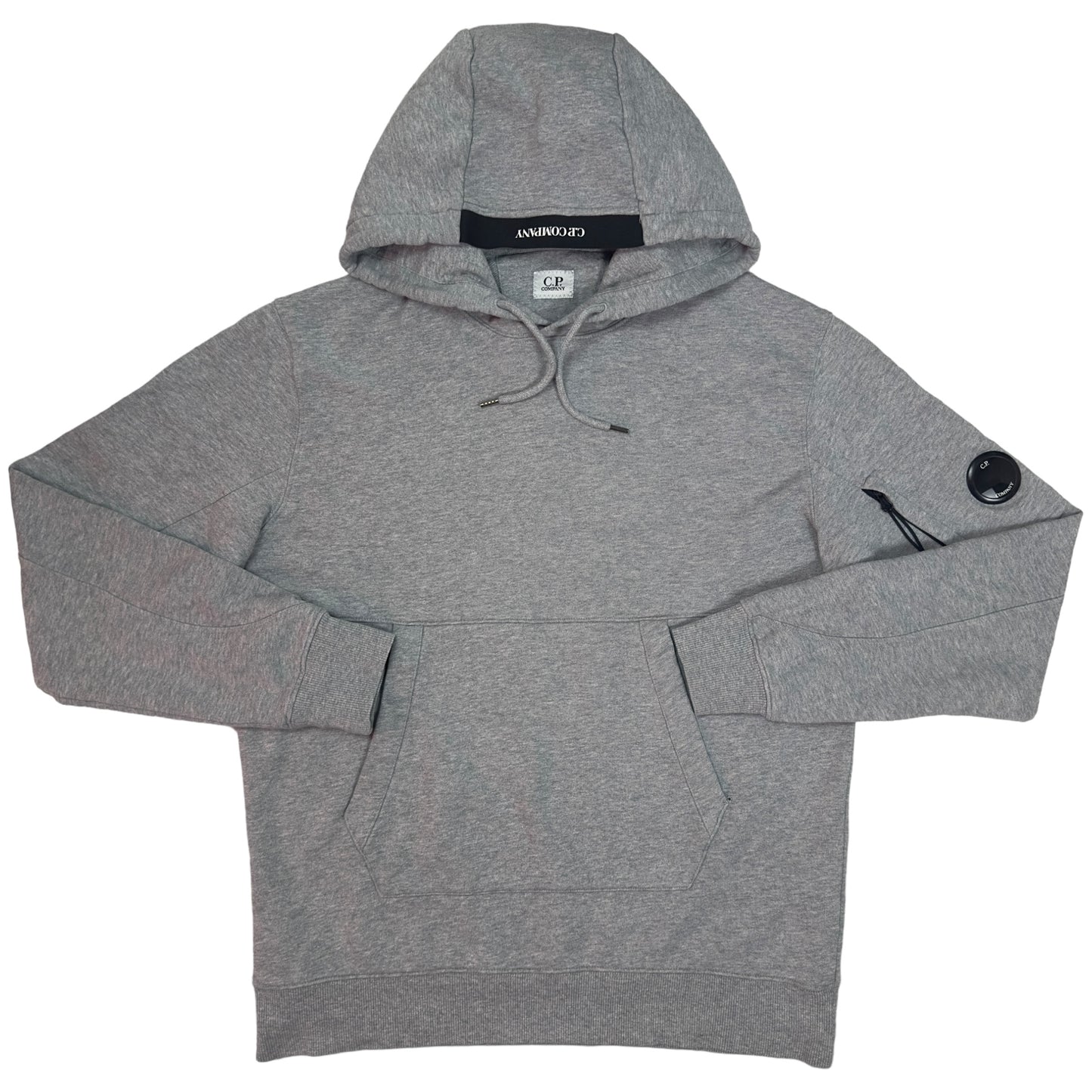 C.P. Company Diagonal Fleece Lens Hoodie - Grey