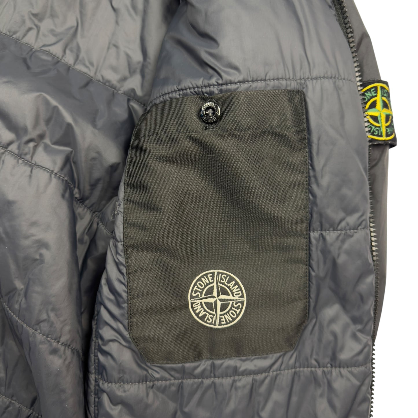 A/W 22 Stone Island Crinkle Reps R-NY with Primaloft Jacket - Dark Grey