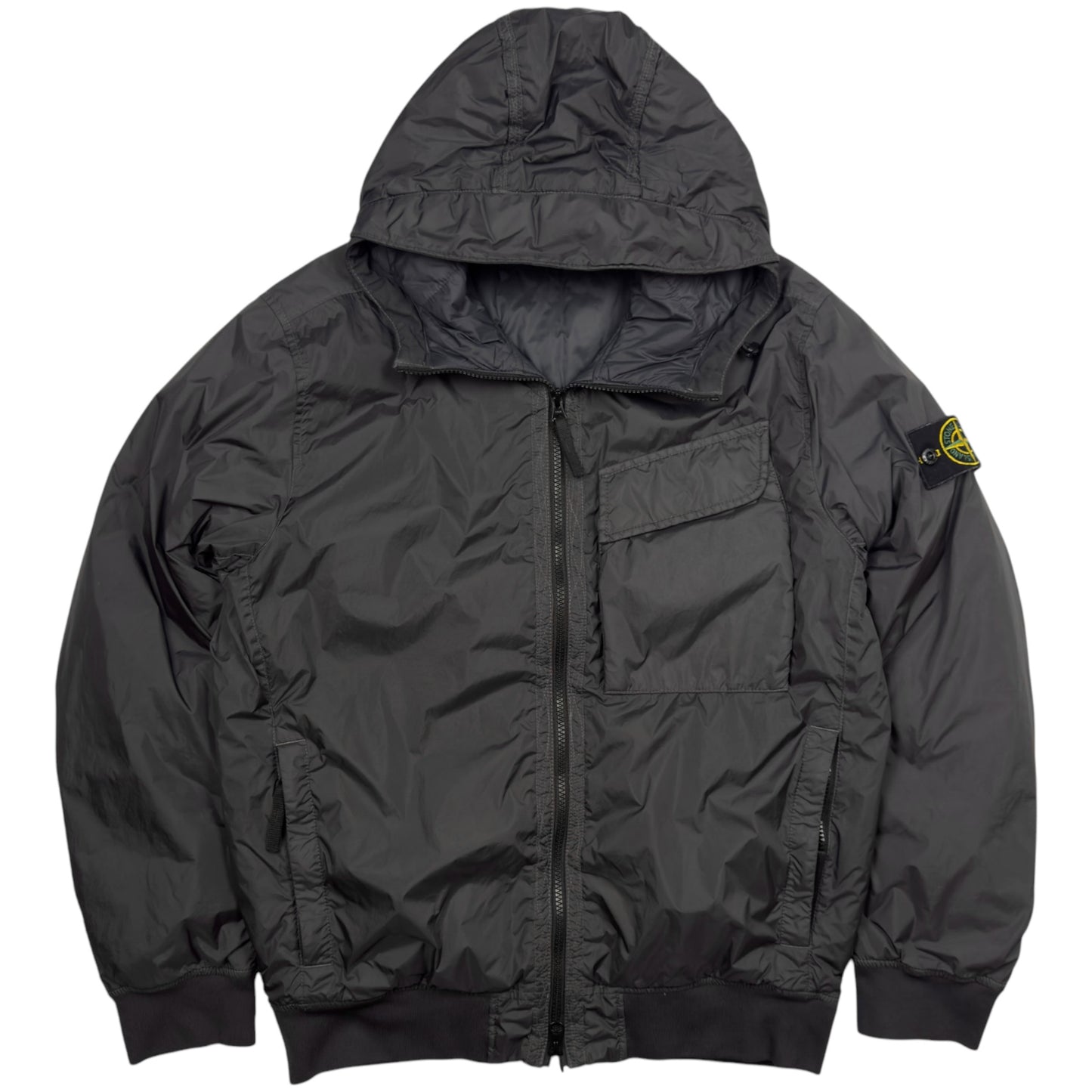 A/W 22 Stone Island Crinkle Reps R-NY with Primaloft Jacket - Dark Grey