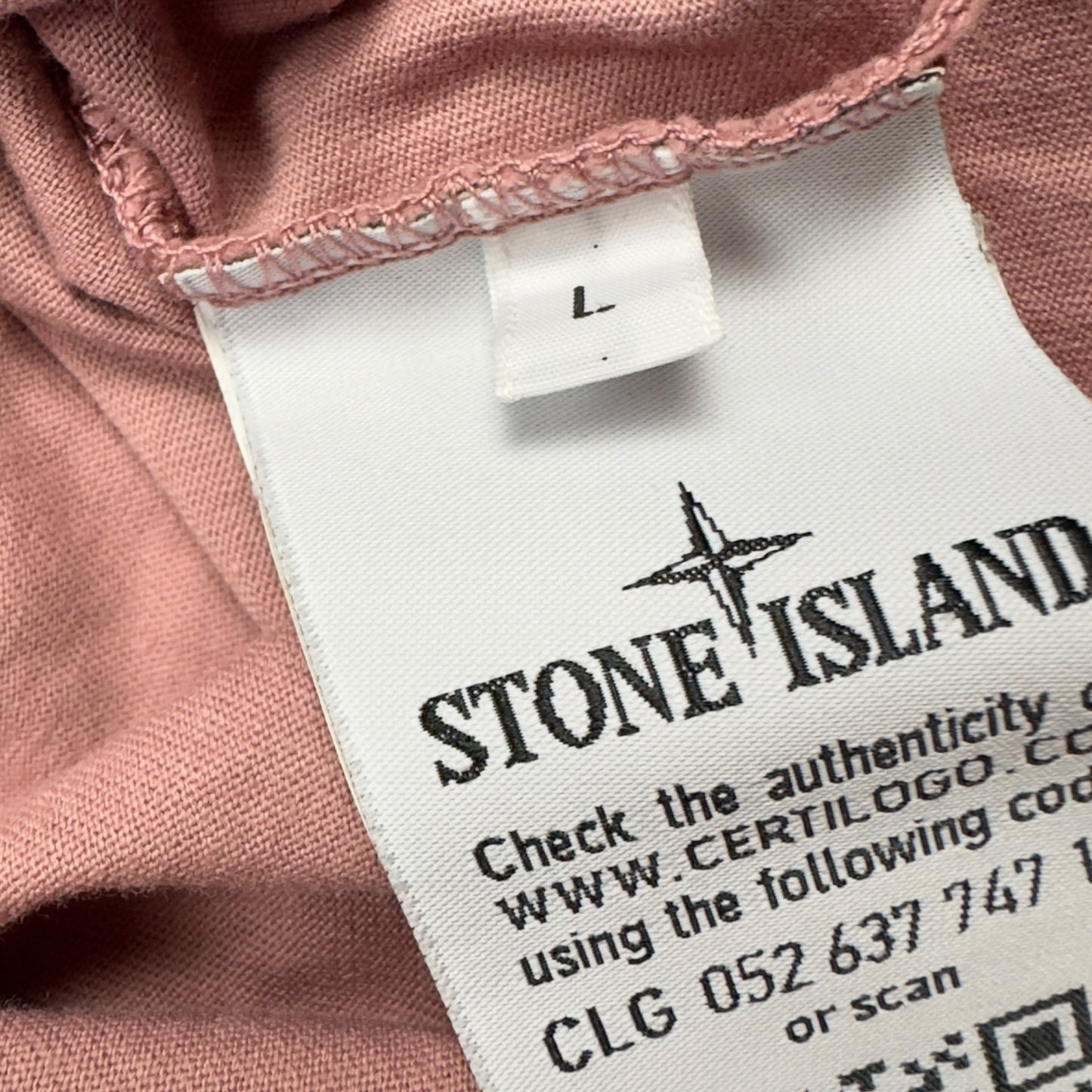 S/S 21 Stone Island Patch T-Shirt - Pink