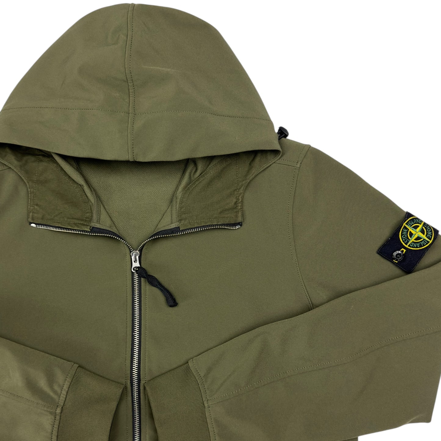 S/S 21 Stone Island Light Soft Shell-R Jacket with e-dye Technology - Khaki