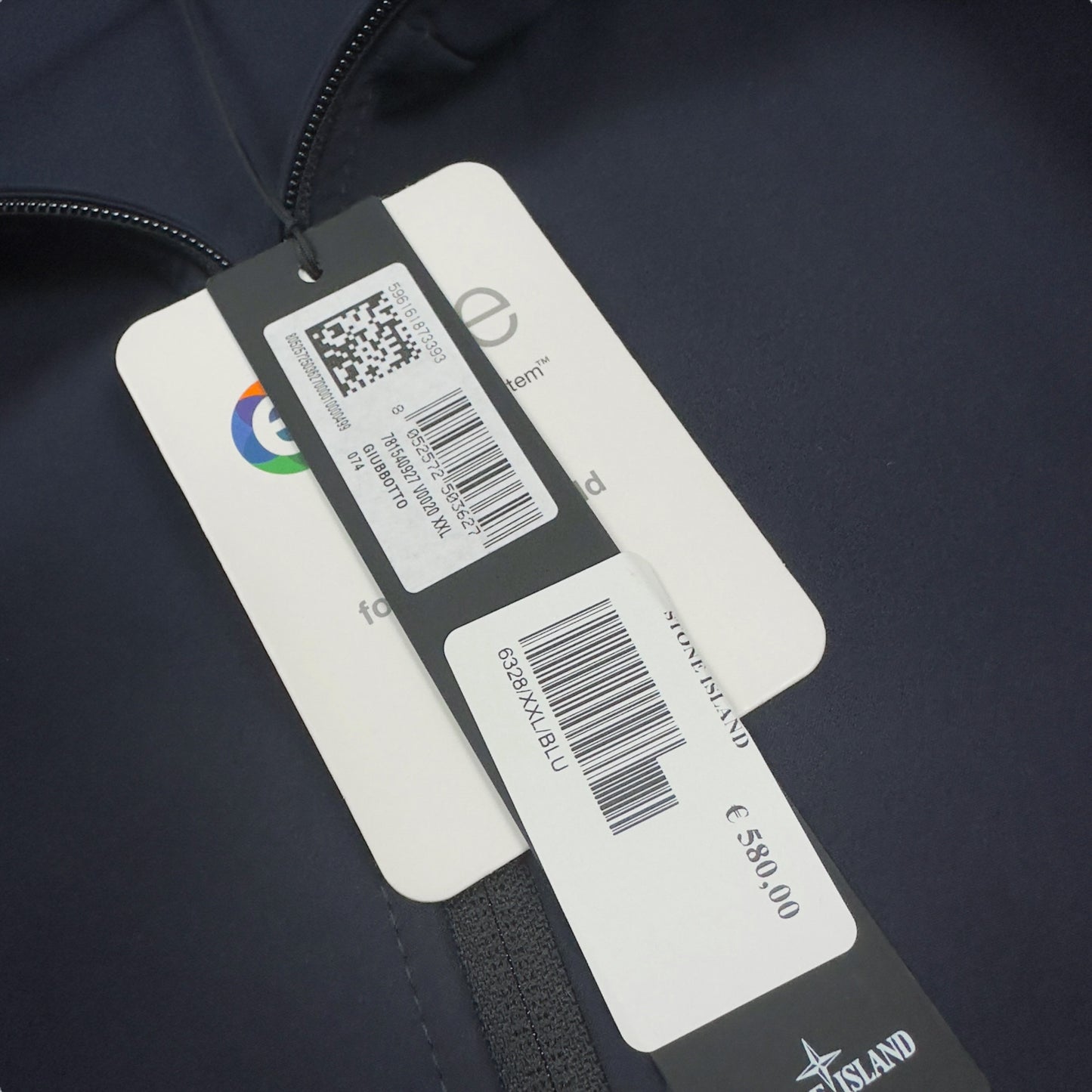 S/S 23 Stone Island Light Soft Shell-R Jacket with e-dye Technology - Navy