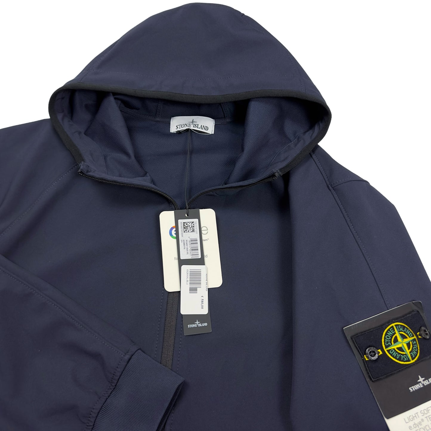 S/S 23 Stone Island Light Soft Shell-R Jacket with e-dye Technology - Navy