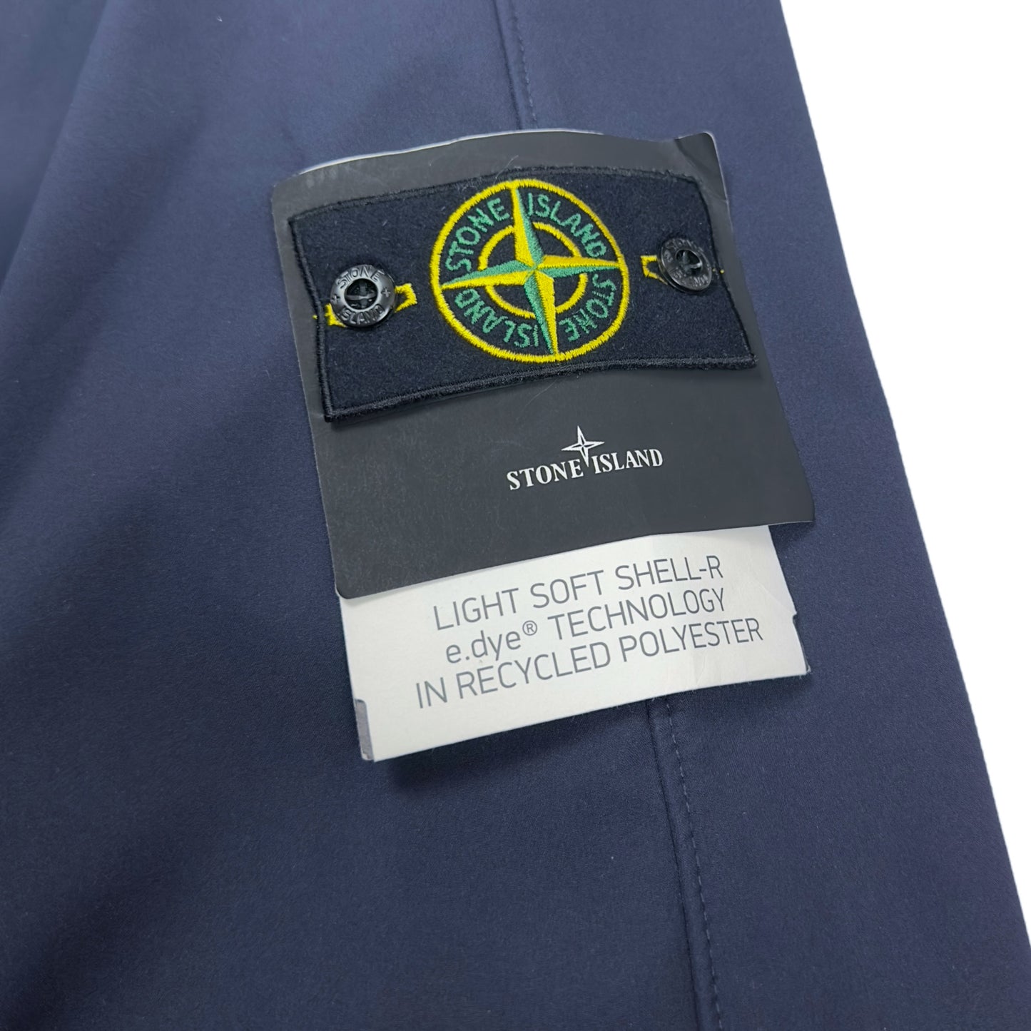 S/S 23 Stone Island Light Soft Shell-R Jacket with e-dye Technology - Navy