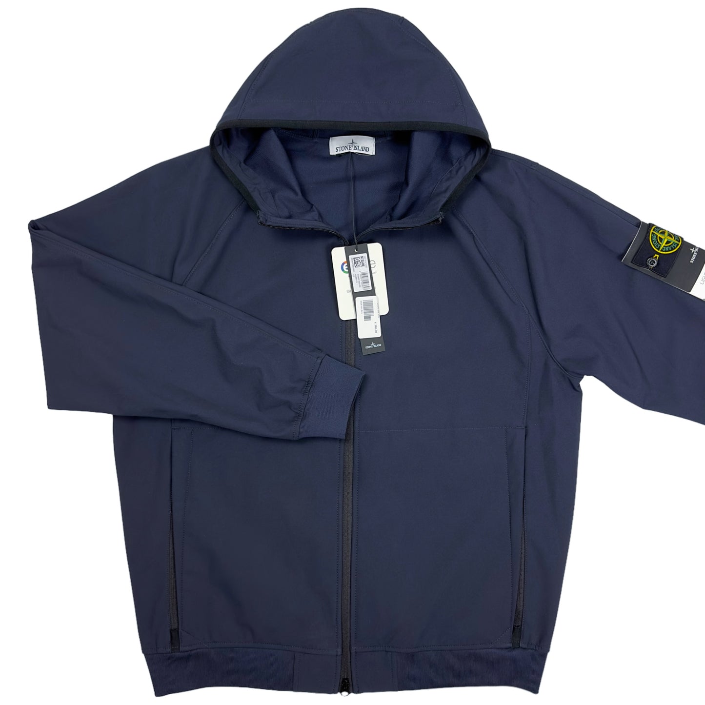 S/S 23 Stone Island Light Soft Shell-R Jacket with e-dye Technology - Navy
