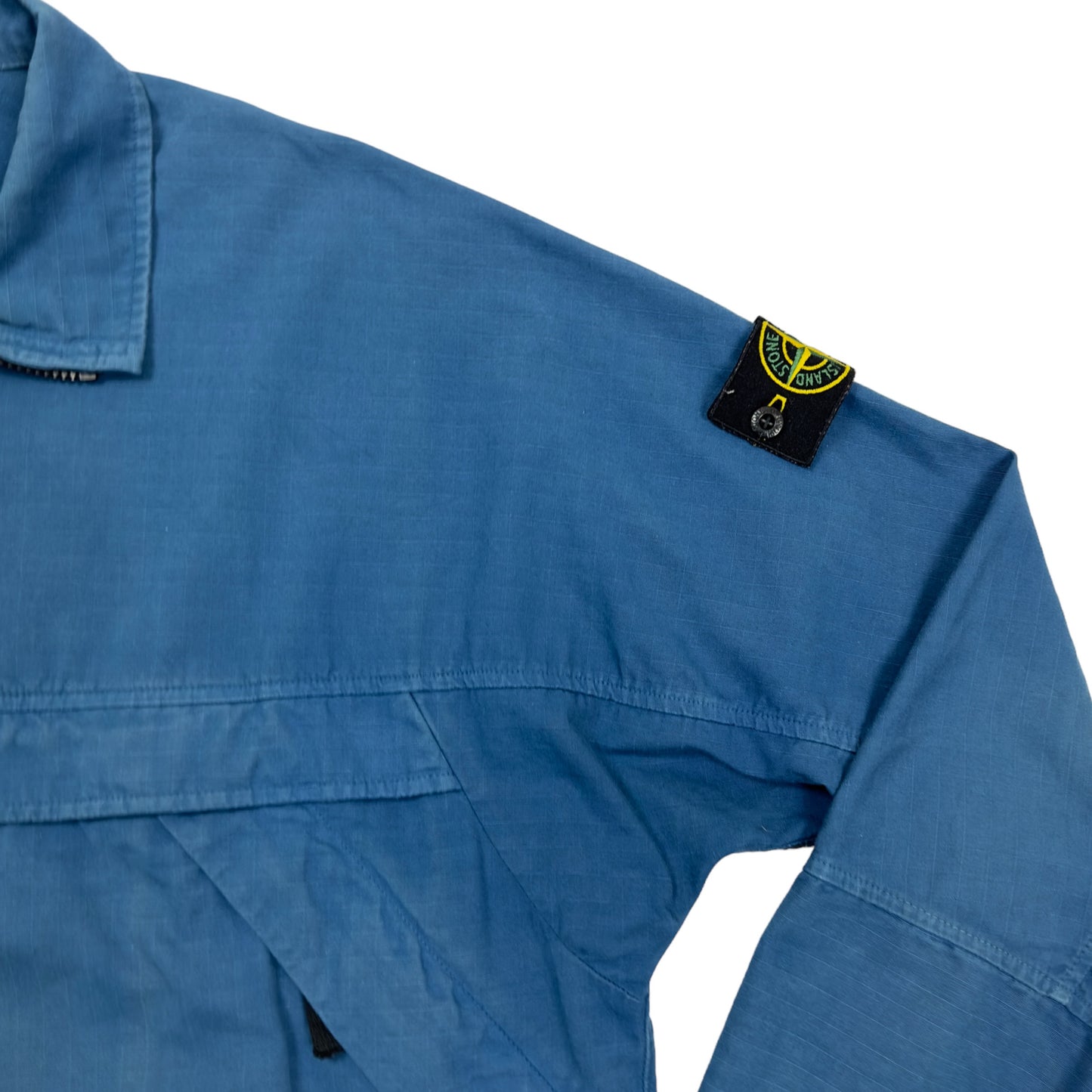 A/W 20 Stone Island Quarterzip Popover Ripstop Smock - Blue