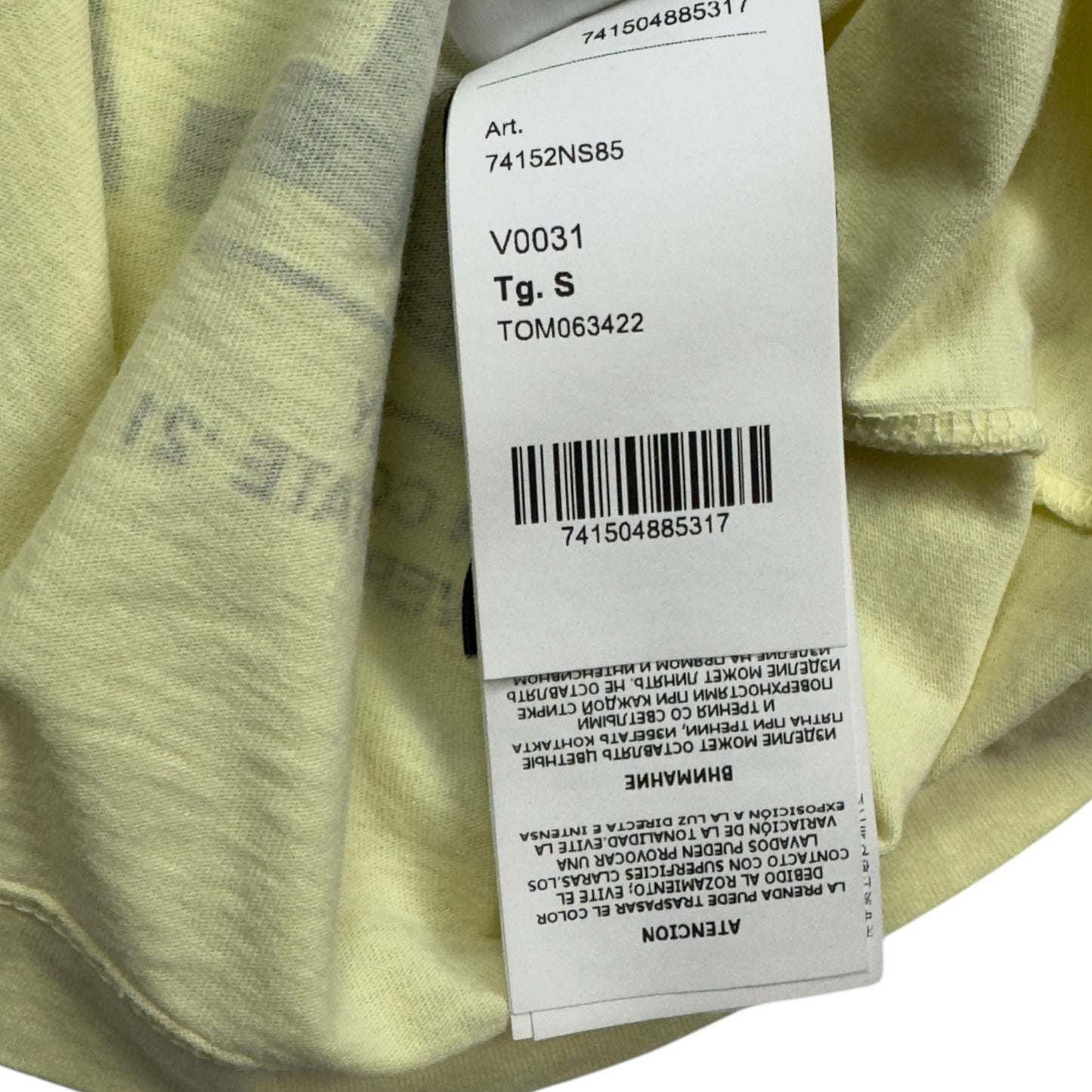 S/S 21 Stone Island Marble Three Print T-Shirt - Light Yellow