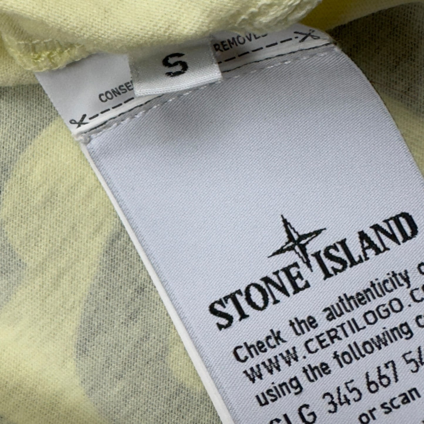 S/S 21 Stone Island Marble Three Print T-Shirt - Light Yellow