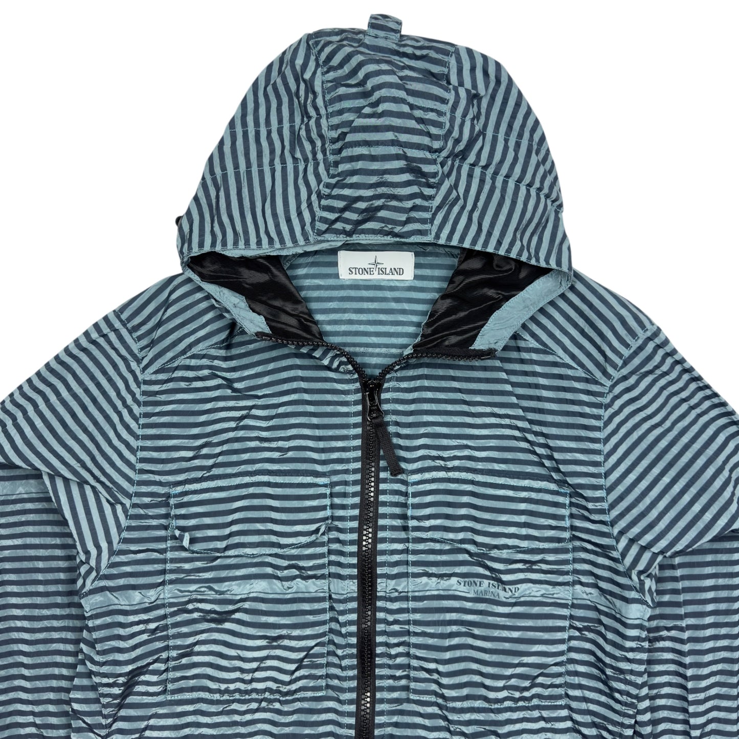 S/S 17 Stone Island Marina Striped Nylon Metal Jacket