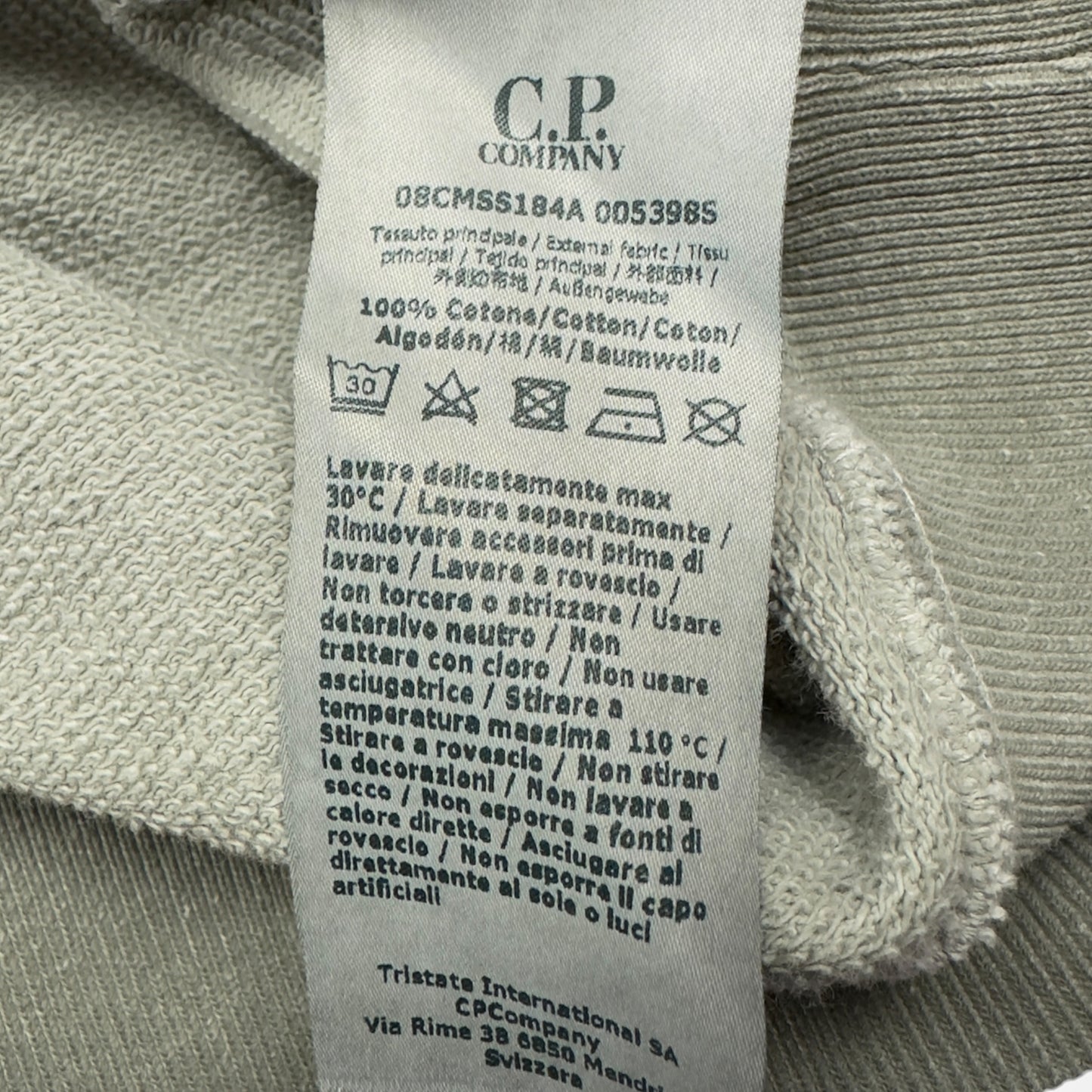 C.P. Company Internally Coloured Envelope ICE Hoodie - Grey