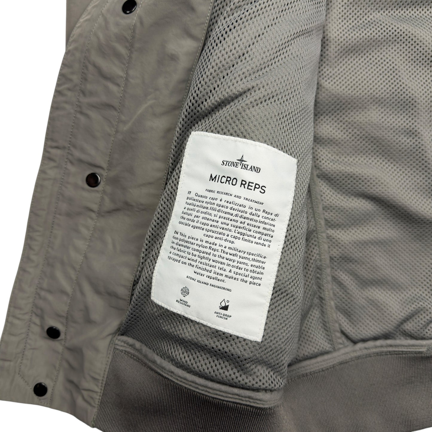 S/S 14 Stone Island Micro Reps Hooded Bomber Jacket - Grey