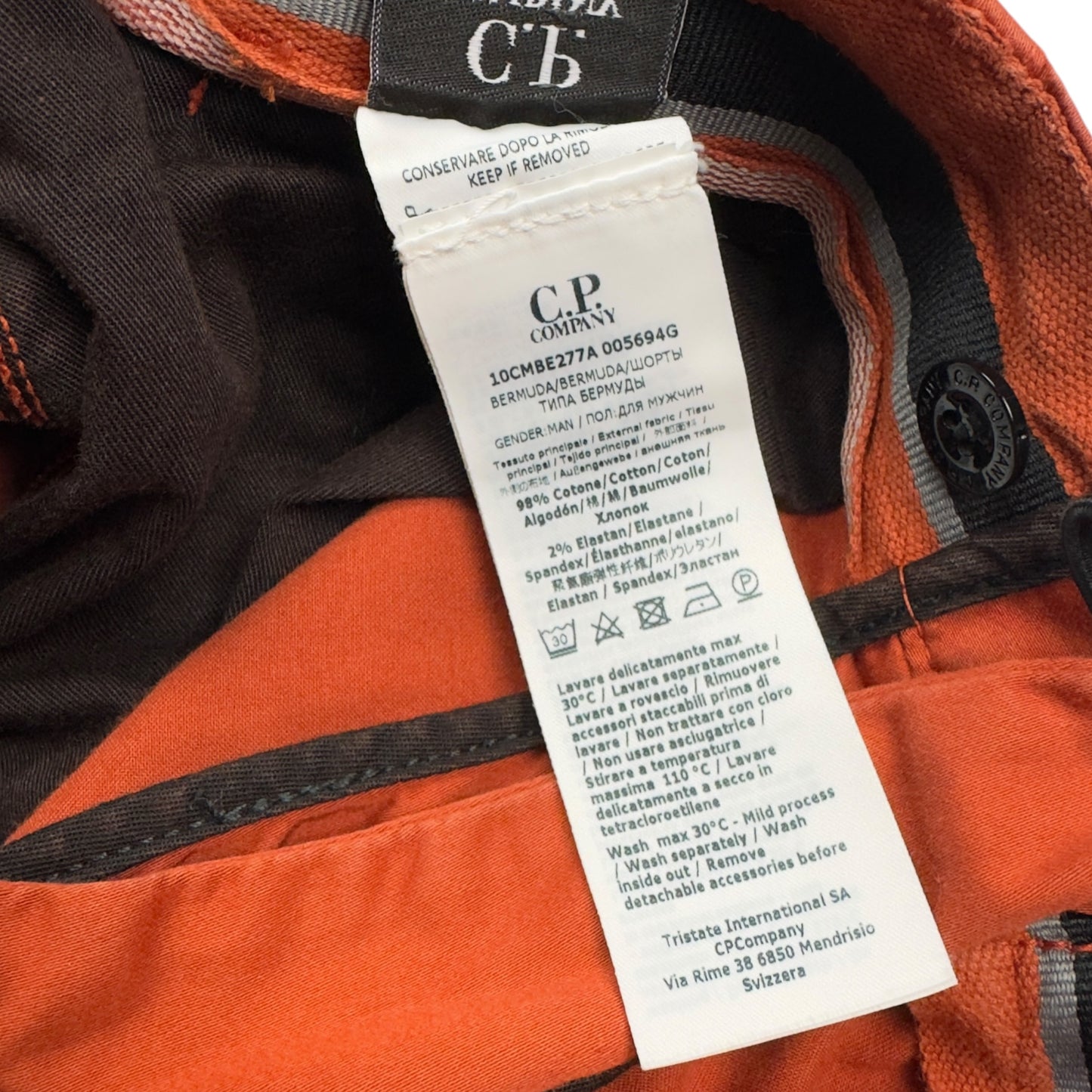 C.P. Company Cargo Shorts - Orange