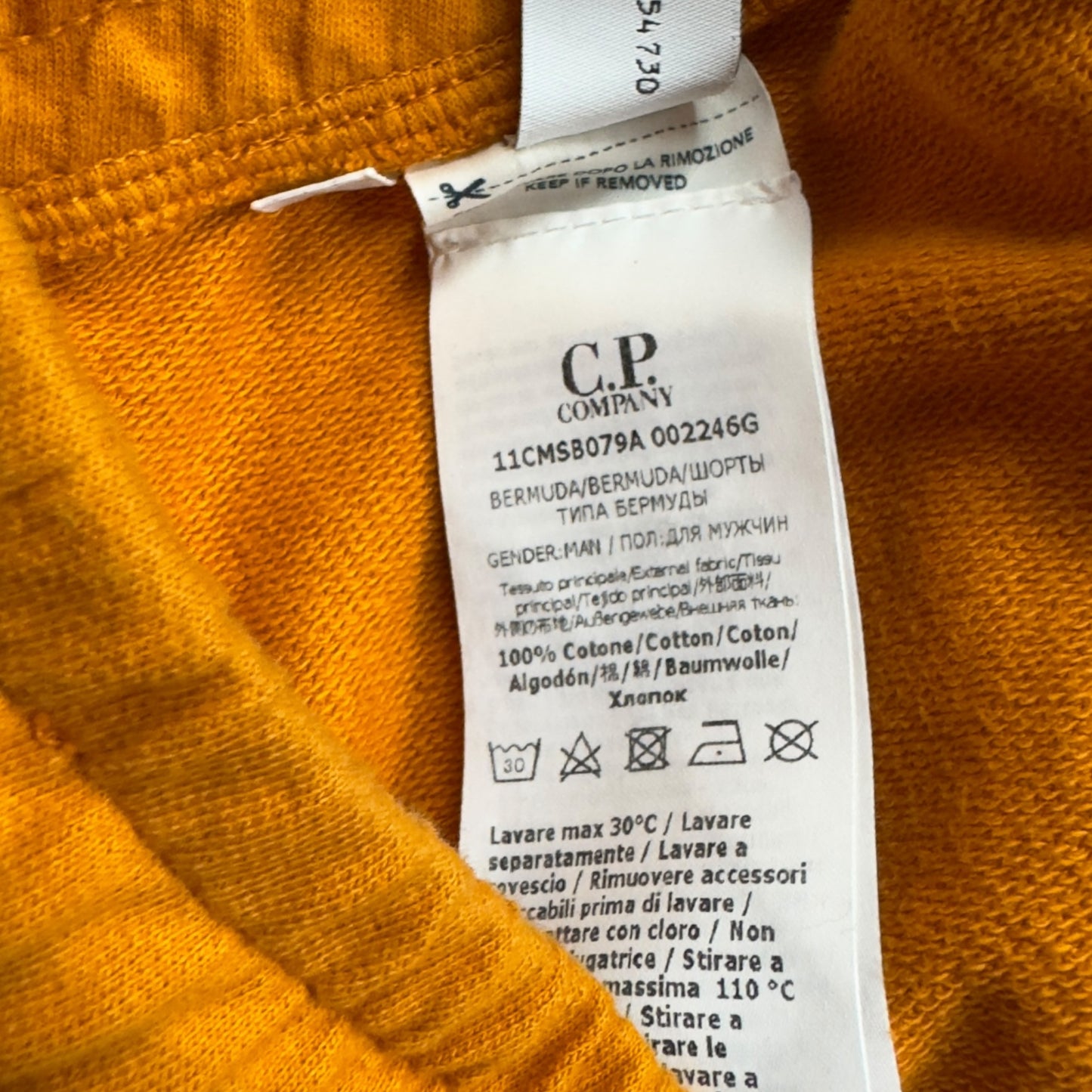 C.P. Company Fleece Shorts - Orange