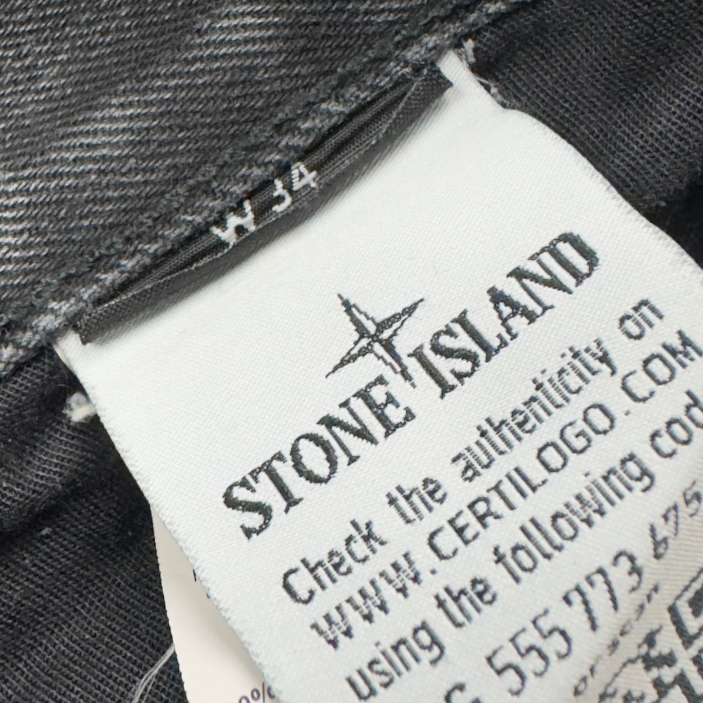 A/W 15 Stone Island Slim Fit Black Jeans 34/33