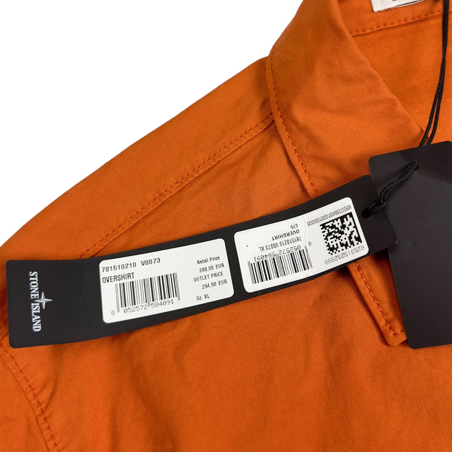 S/S 23 Stone Island Supima Cotton Twill Stretch-TC Overshirt - Orange