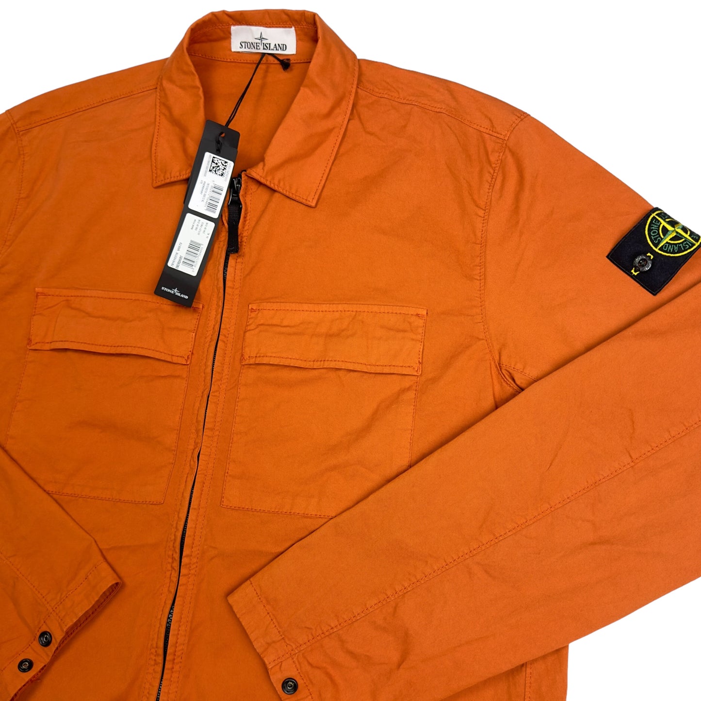 S/S 23 Stone Island Supima Cotton Twill Stretch-TC Overshirt - Orange