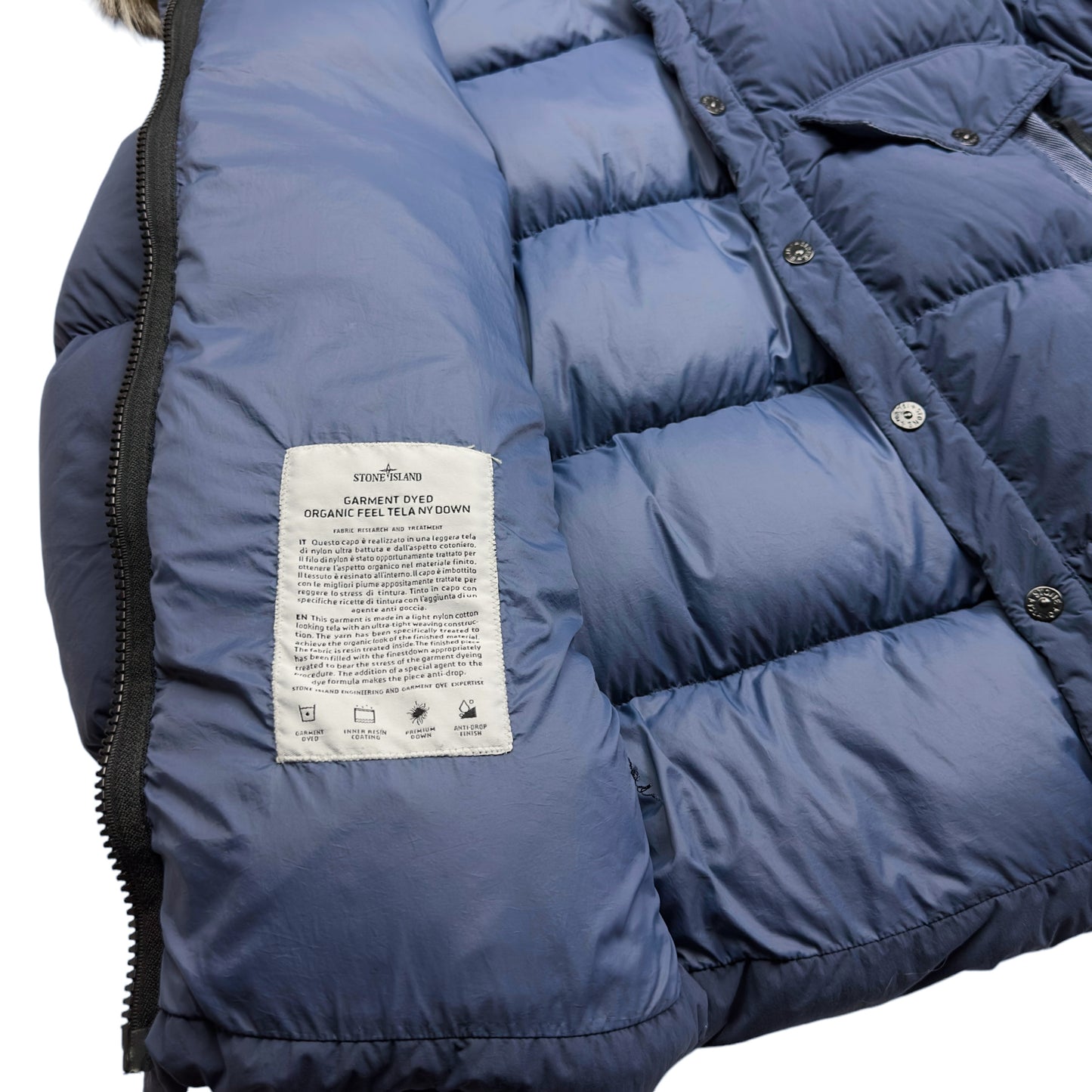 A/W 16 Stone Island Organic Feel Tela NY Down Fur Hood Puffer Jacket
