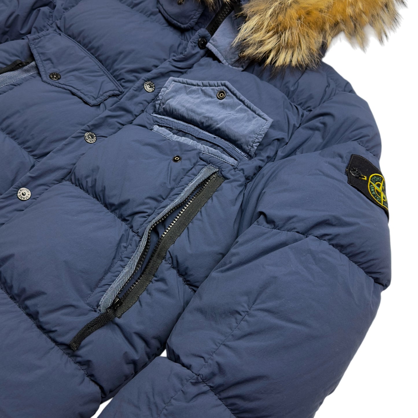 A/W 16 Stone Island Organic Feel Tela NY Down Fur Hood Puffer Jacket