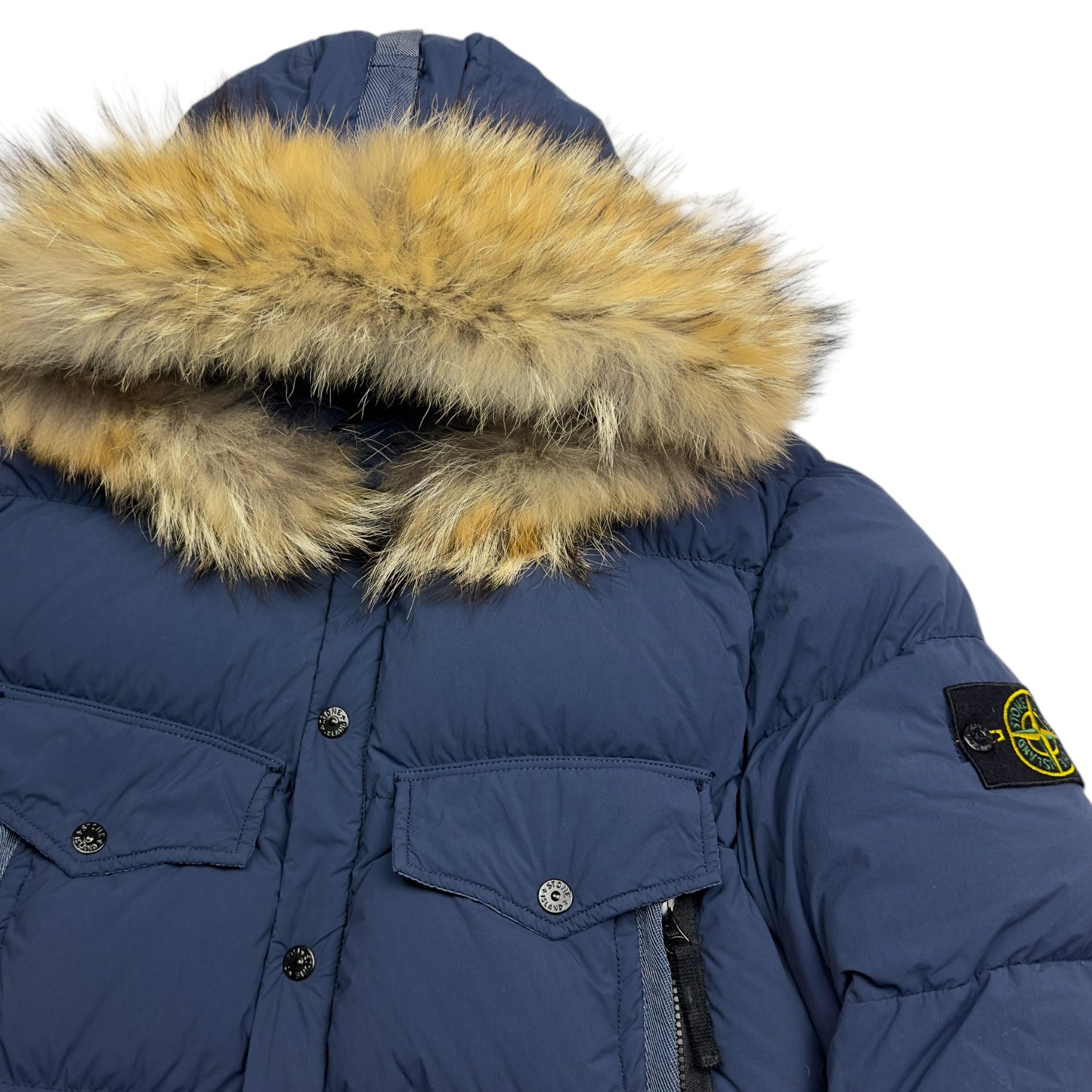 A/W 16 Stone Island Organic Feel Tela NY Down Fur Hood Puffer Jacket