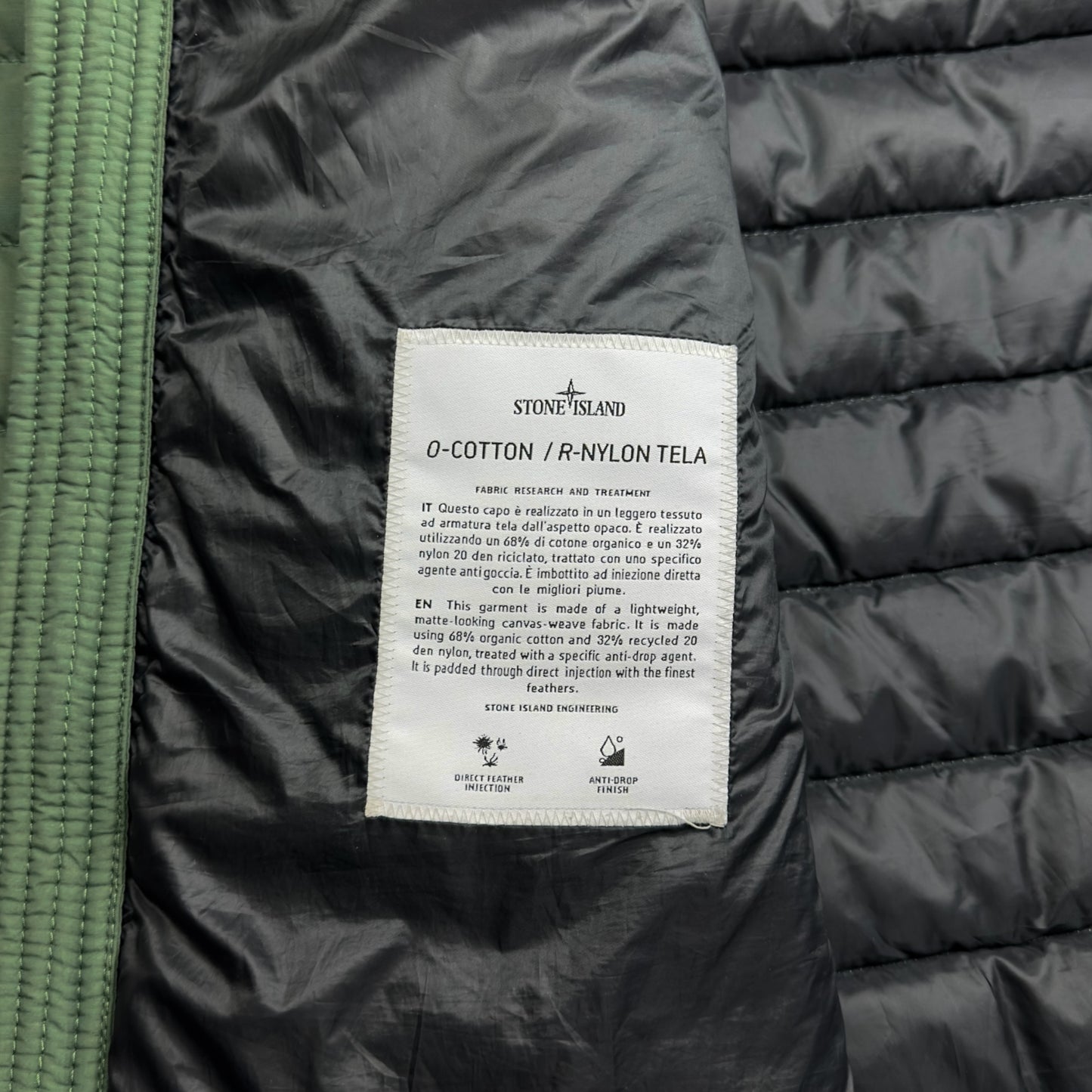 A/W 21 Stone Island O-Cotton / R-Nylon Tela Down Puffer Jacket