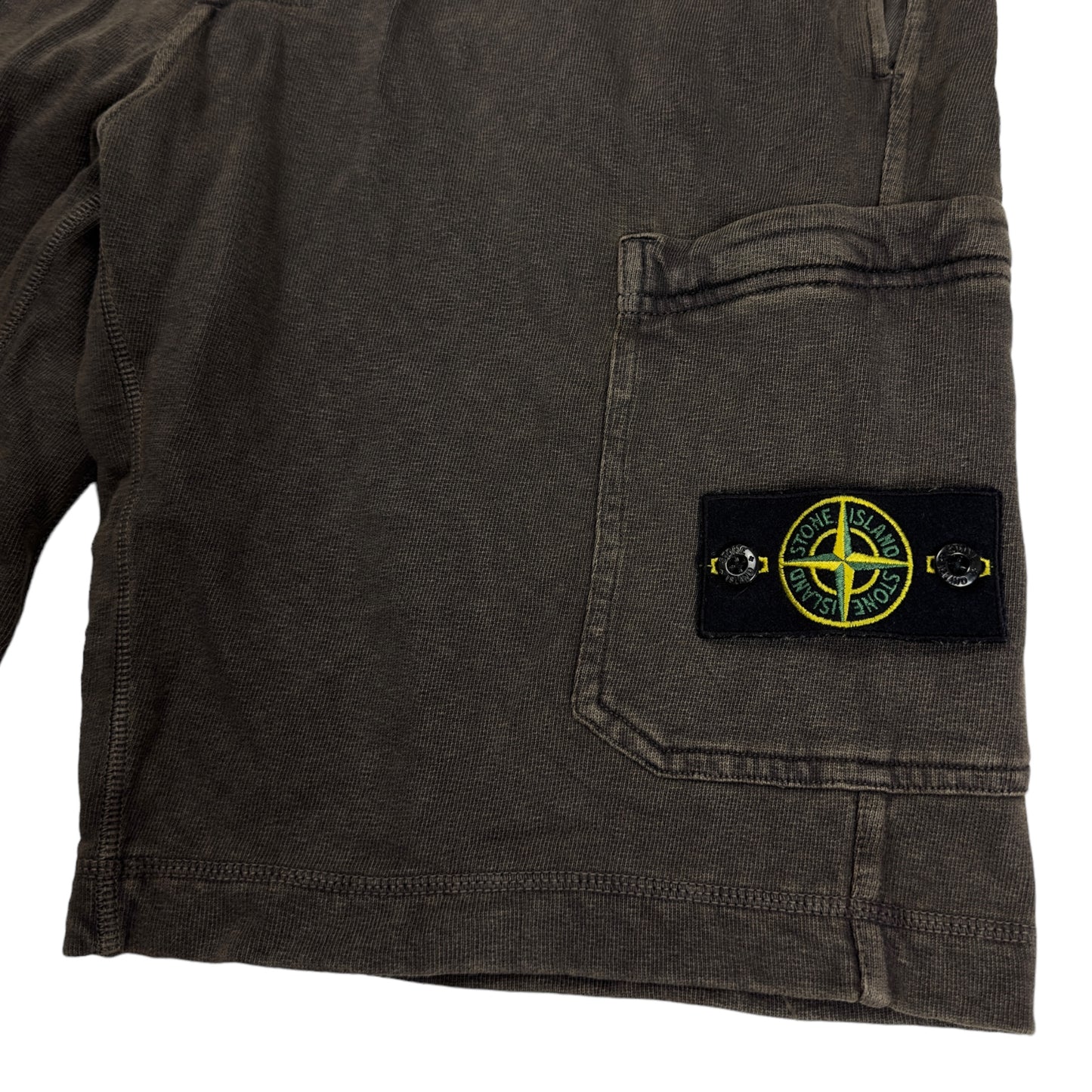 S/S 14 Stone Island Cotton Jersey Cargo Shorts - Brown