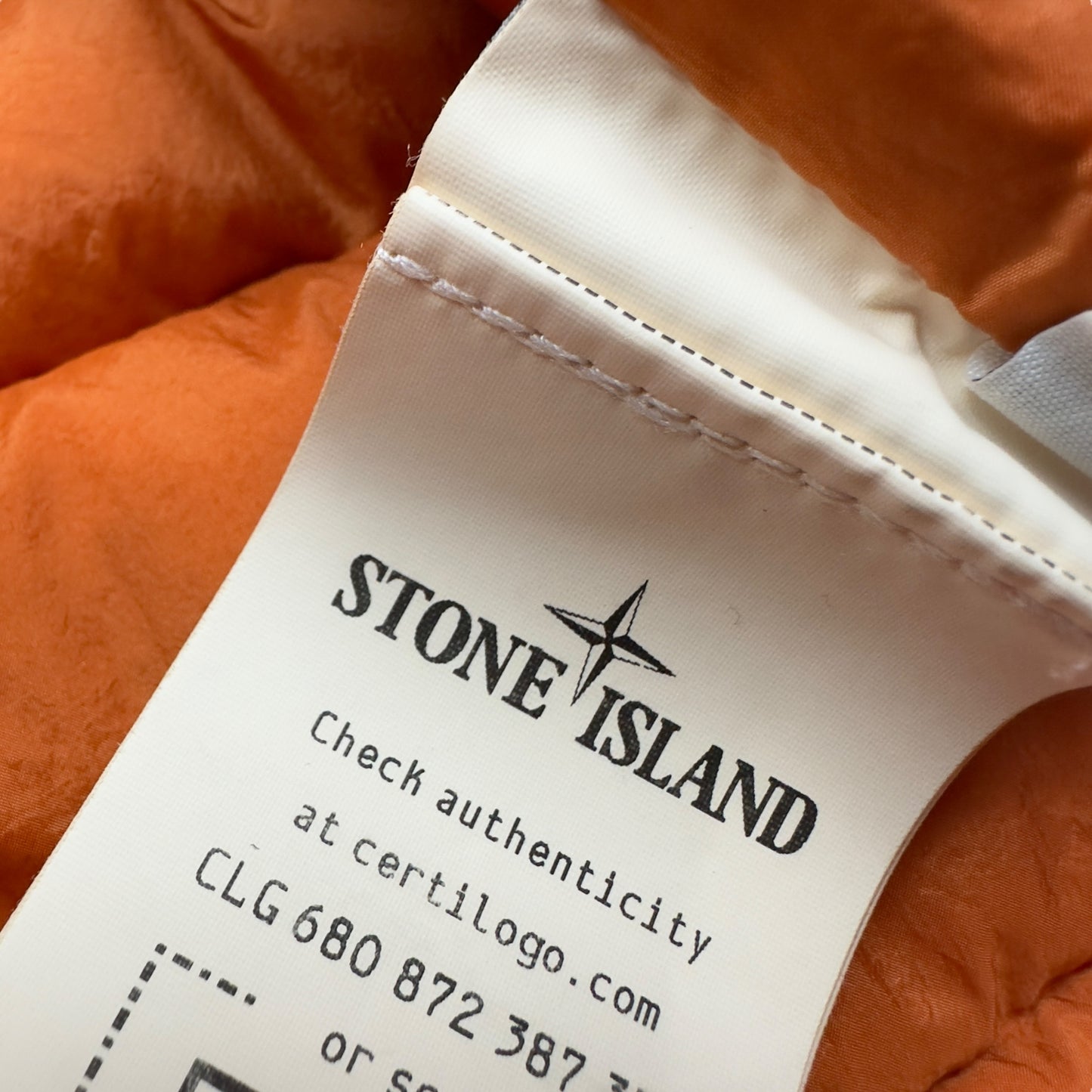S/S 23 Stone Island Loom Woven Down Chambers R-Nylon Down TC - Orange