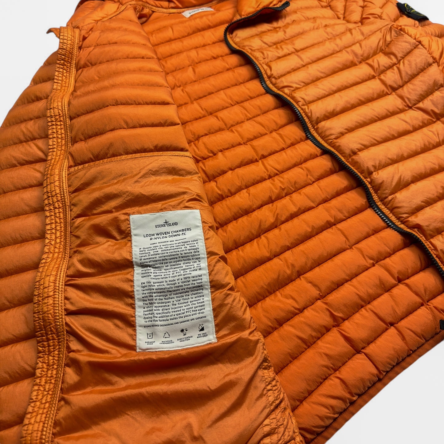 S/S 23 Stone Island Loom Woven Down Chambers R-Nylon Down TC - Orange