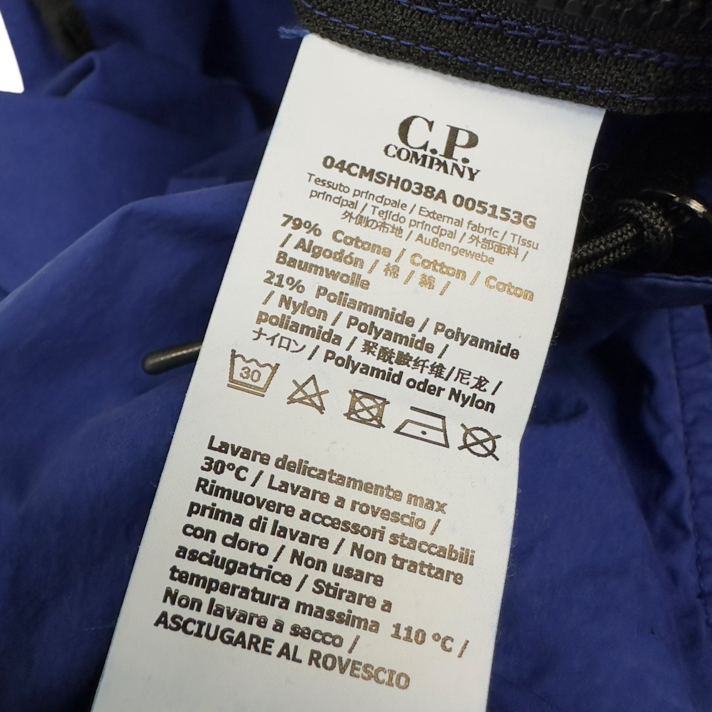 C.P. Company 50 Fili Nylon / Cotton Overshirt - Blue