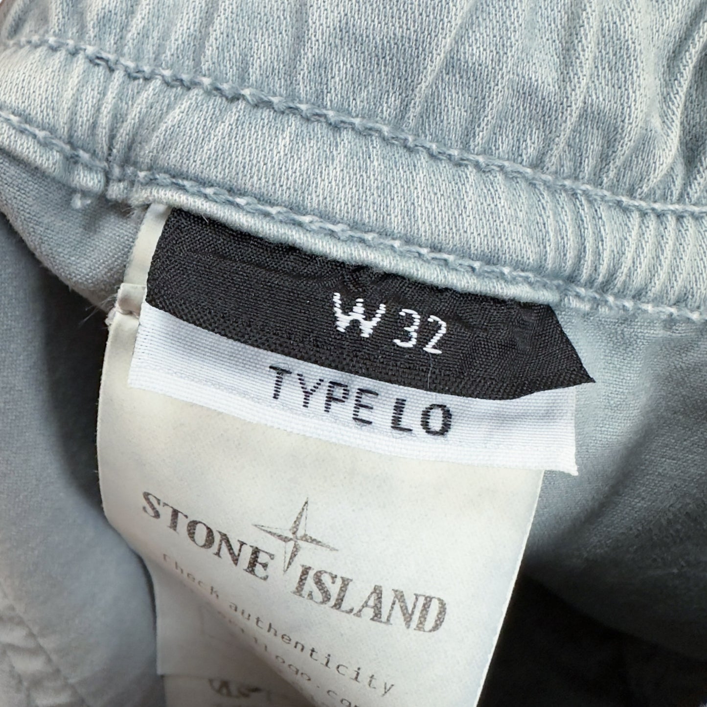 S/S 23 Stone Island "Old Treatment" Loose Fit Cargo Trousers - Light Blue