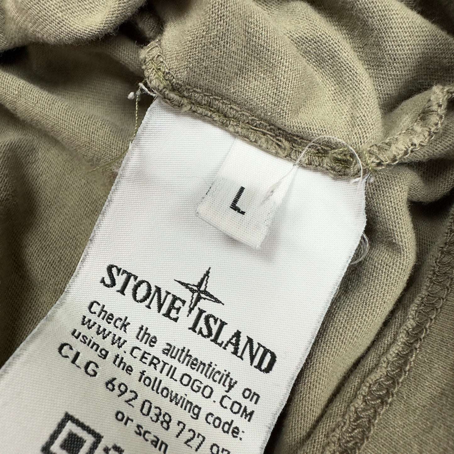 S/S 17 Stone Island Distressed Logo T-Shirt