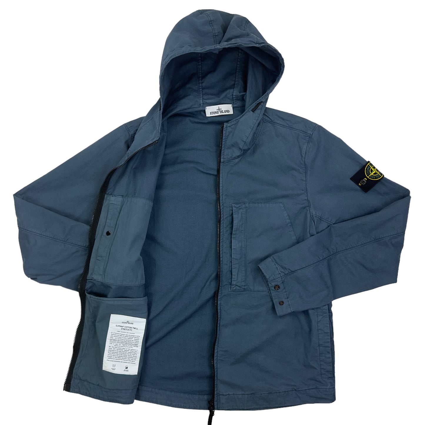 S/S 23 Stone Island Supima Cotton Twill Stretch-TC Hooded Jacket