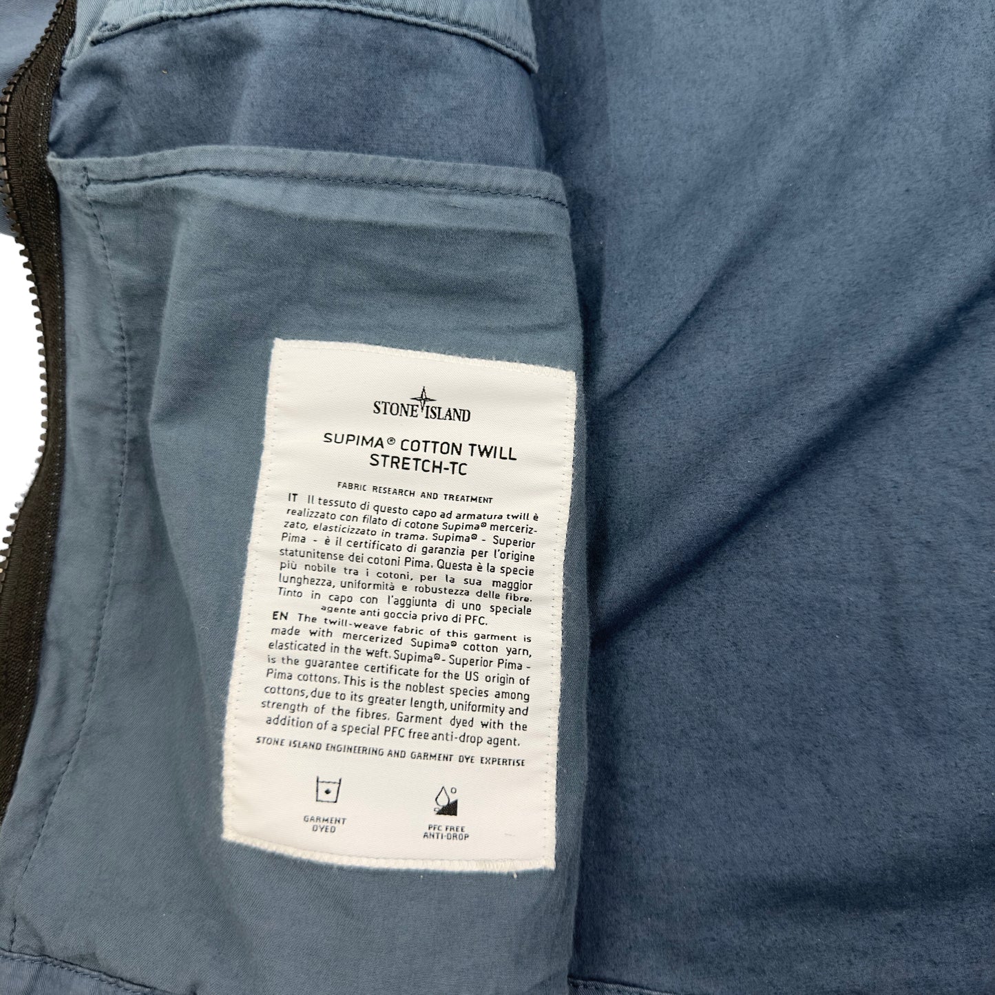 S/S 23 Stone Island Supima Cotton Twill Stretch-TC Hooded Jacket