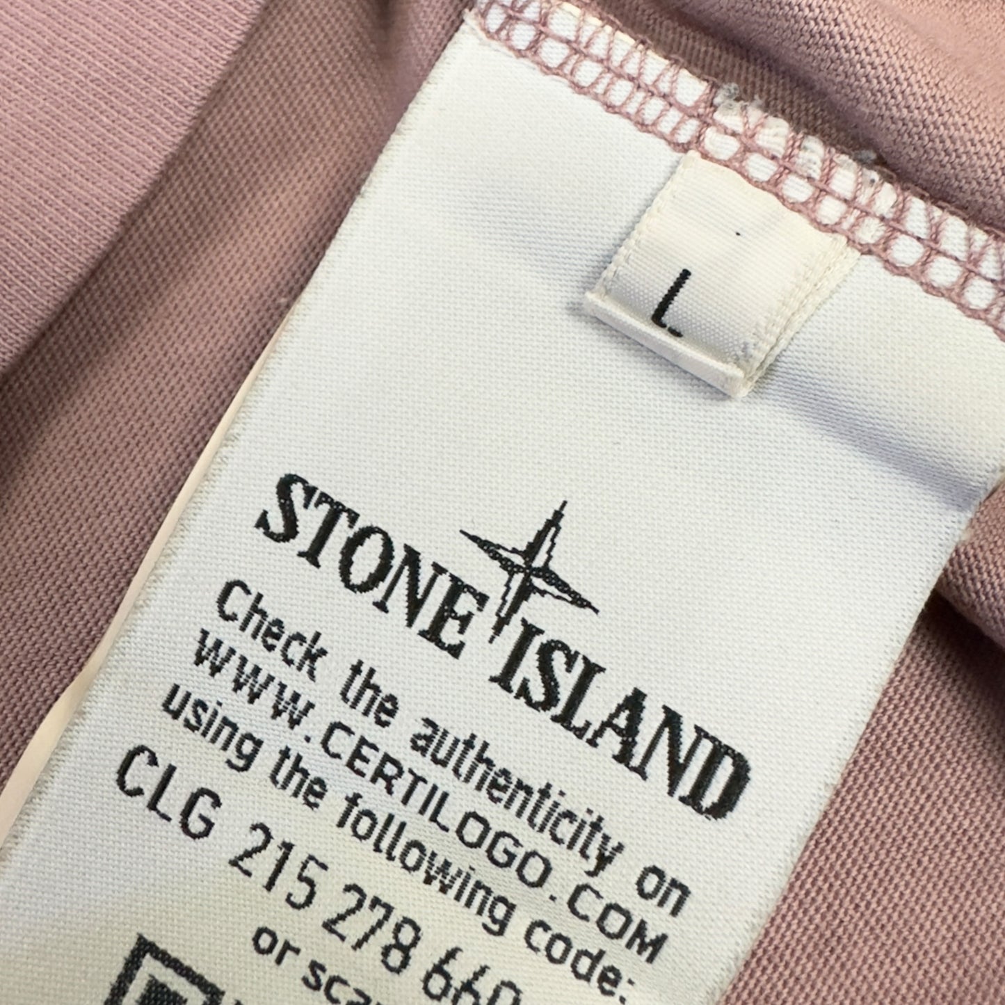A/W 18 Stone Island Patch T-Shirt - Pink Quartz
