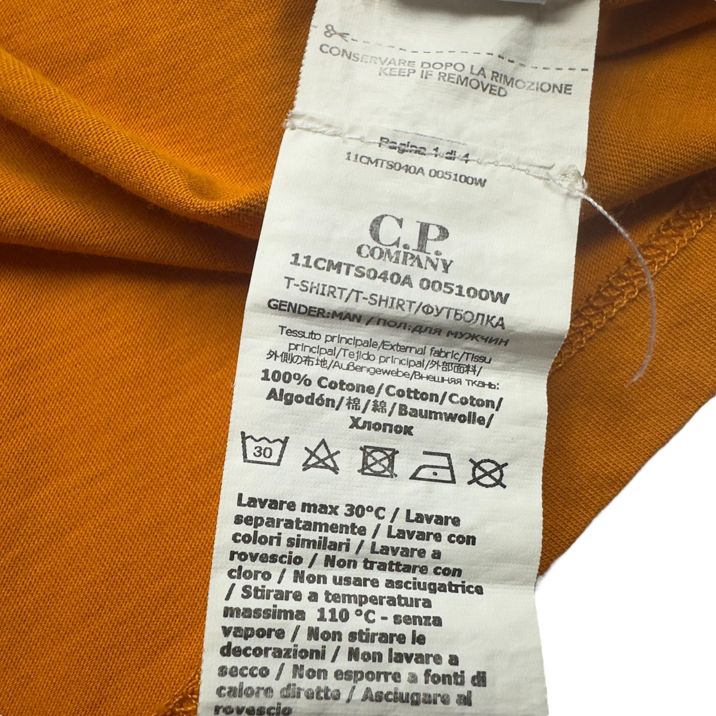 C.P. Company Small Patch Logo T-Shirt - Orange